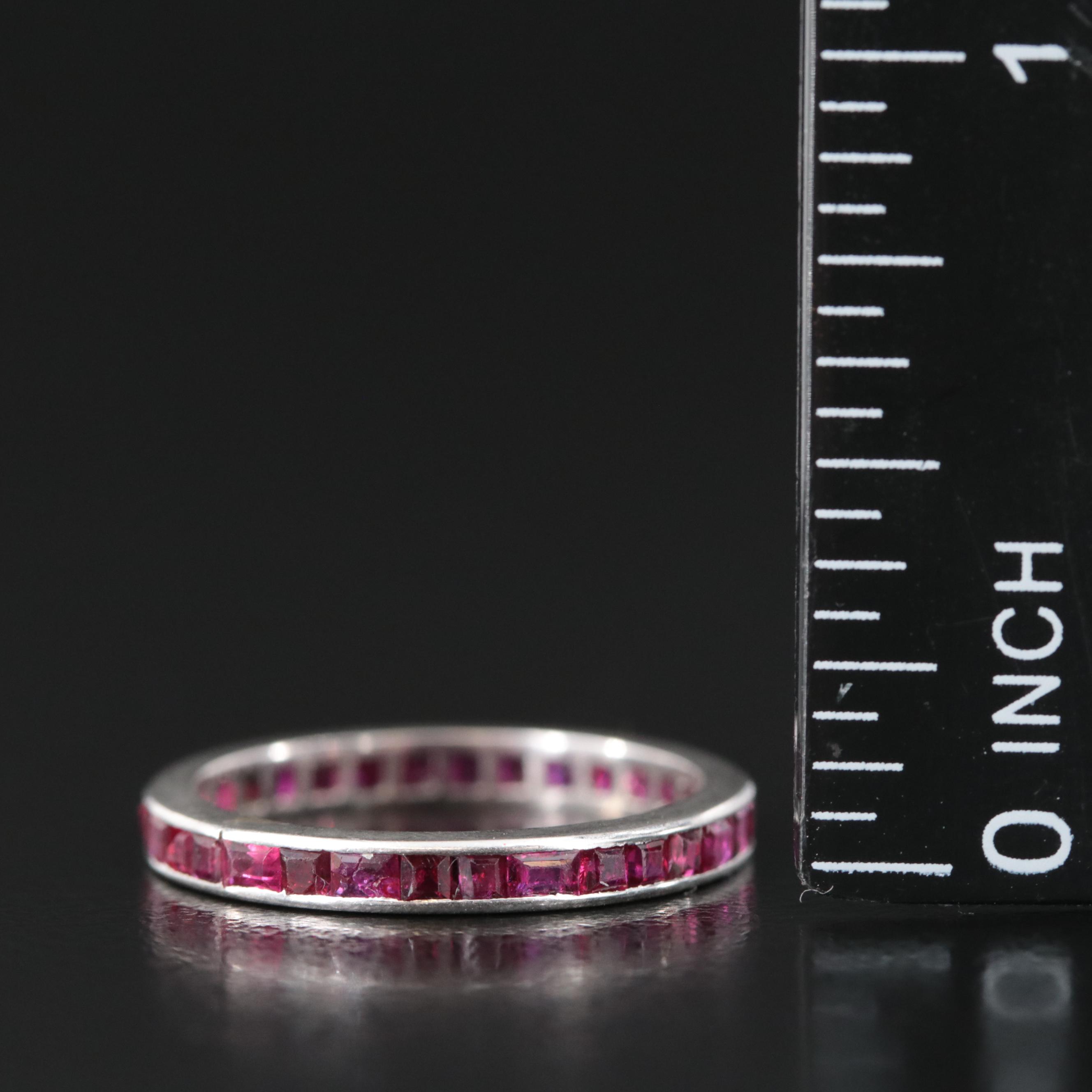 Platinum Ruby Eternity Band