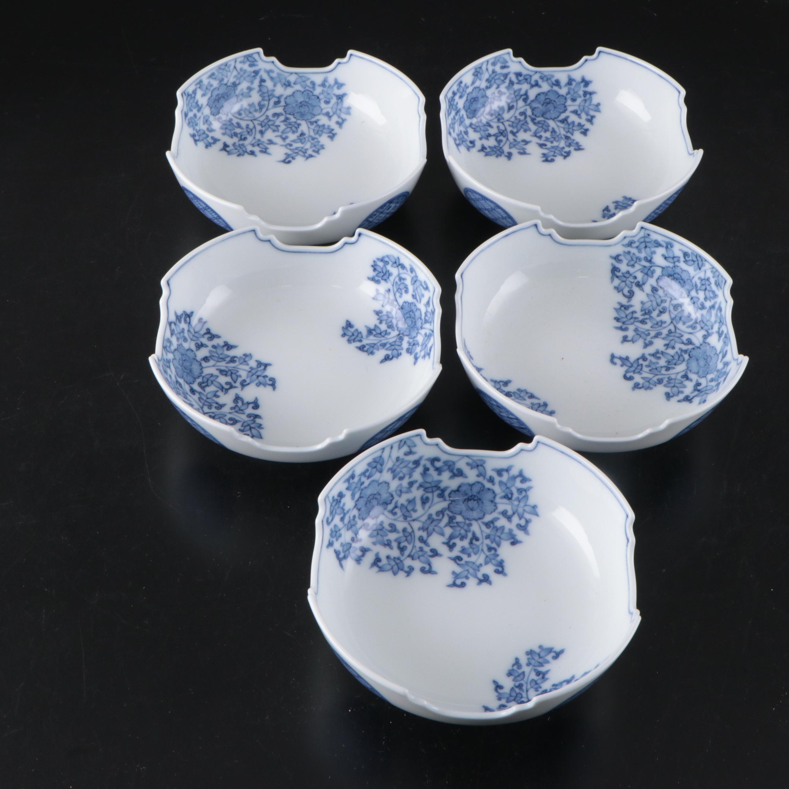Chinese Blue and White Porcelain Bowl with More East Asian Blue and White Décor