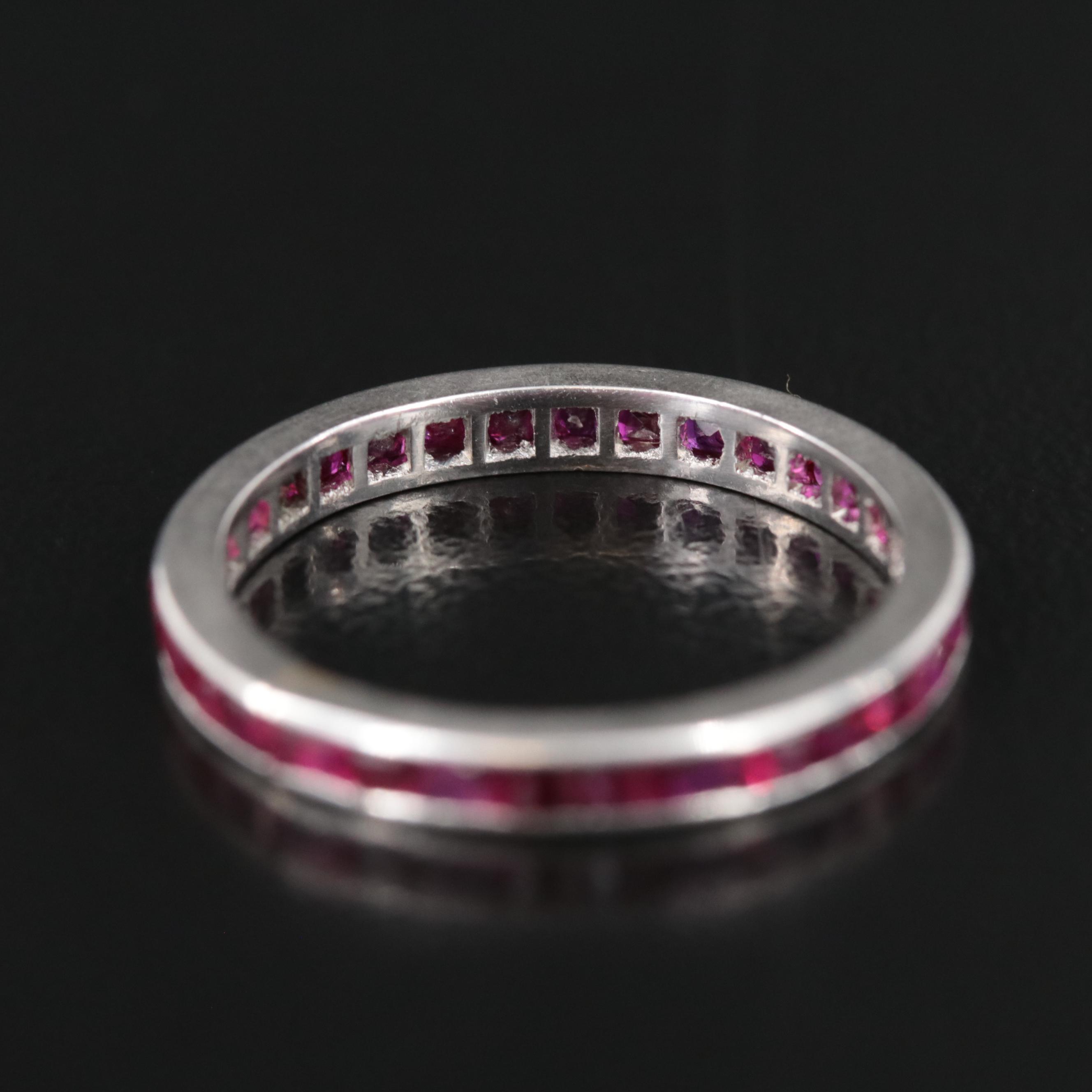 Platinum Ruby Eternity Band