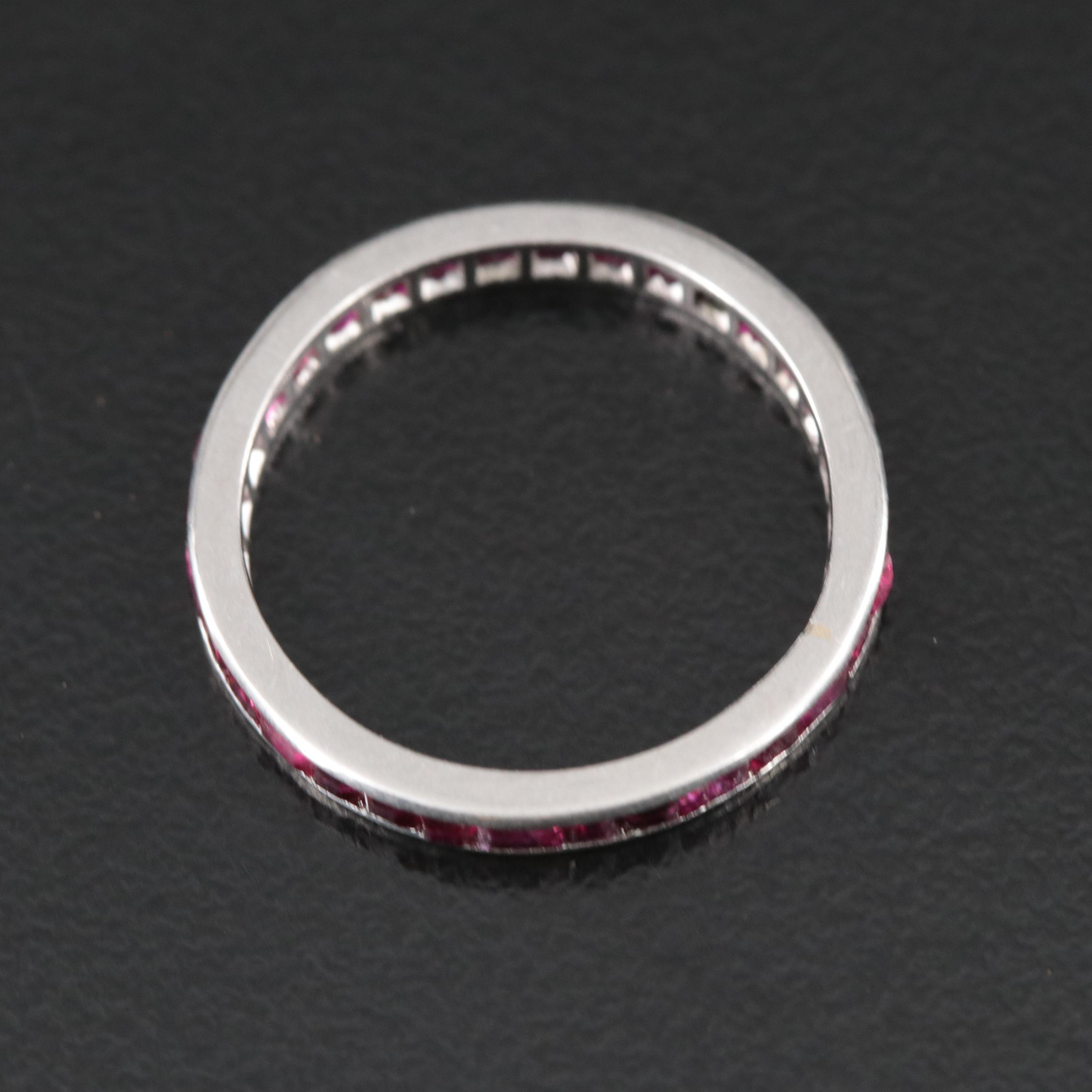 Platinum Ruby Eternity Band