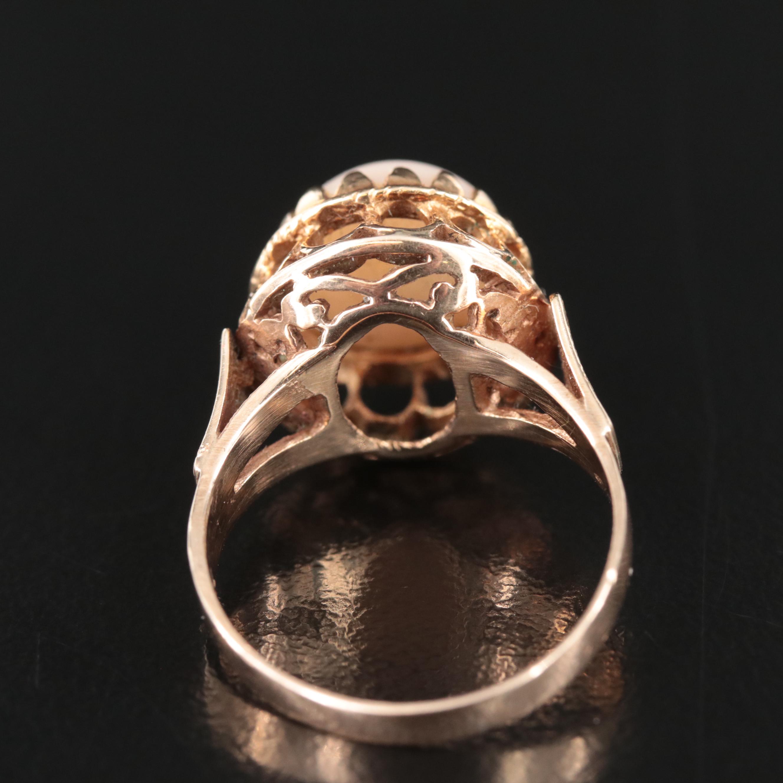 Vintage 14K Coral Ring