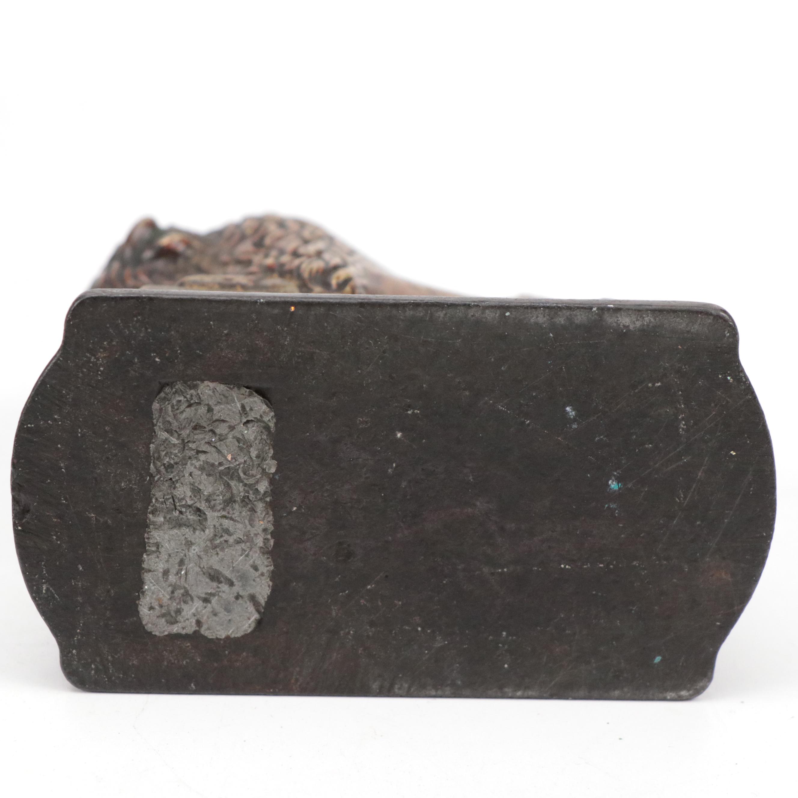 Victorian Floral Brass Curtain Tiebacks with Buffalo Dye Stamp and Brass Eagle