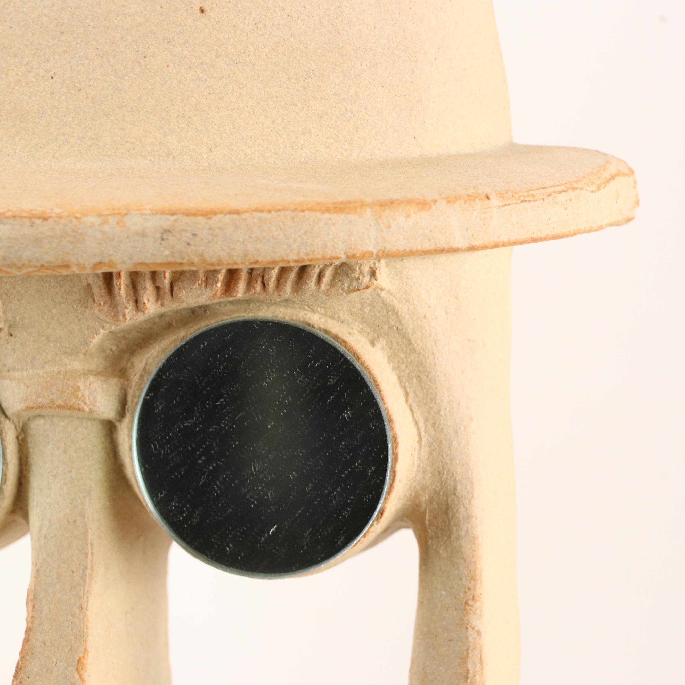 Bennington Potters Male Bust Mixed Media Sculpture