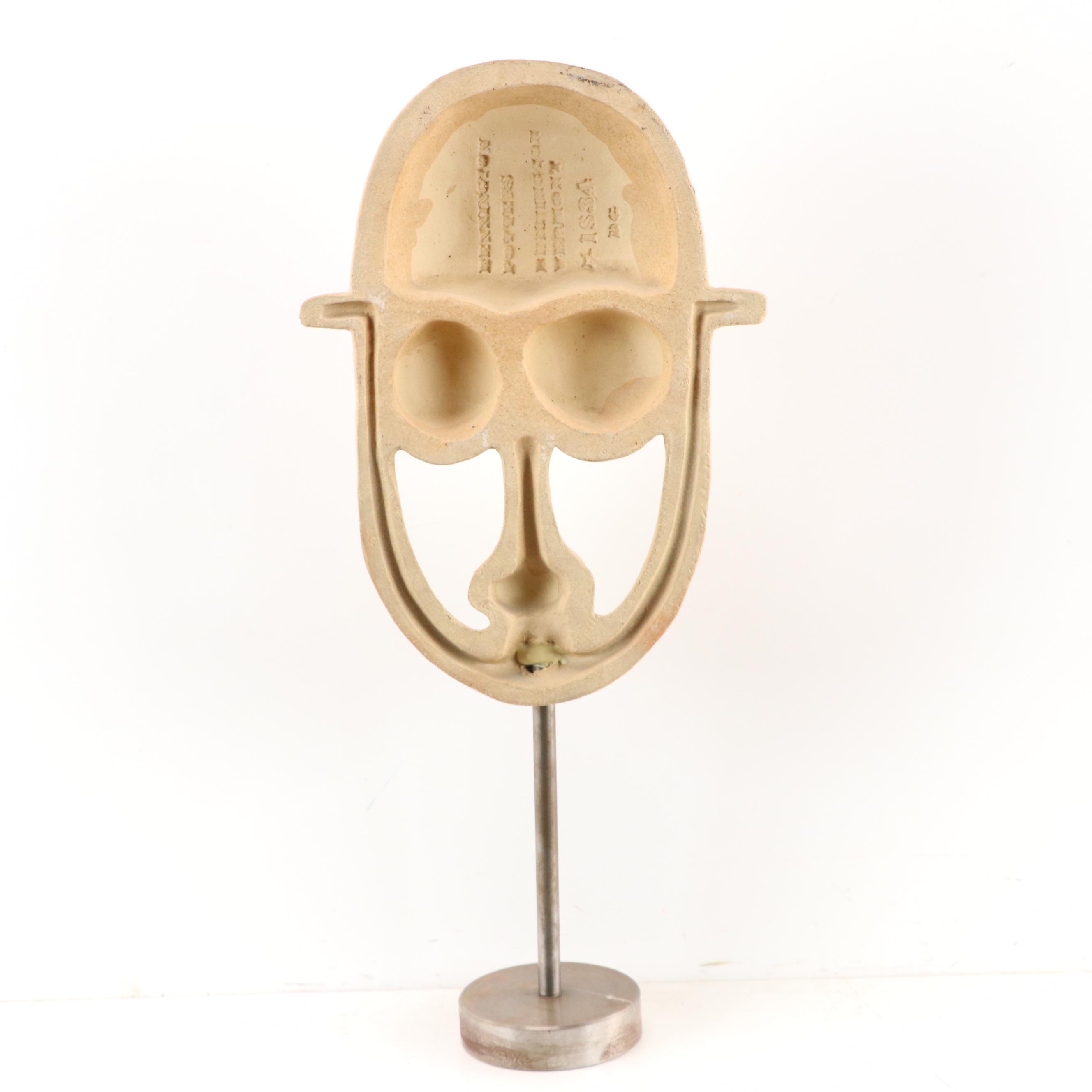 Bennington Potters Male Bust Mixed Media Sculpture