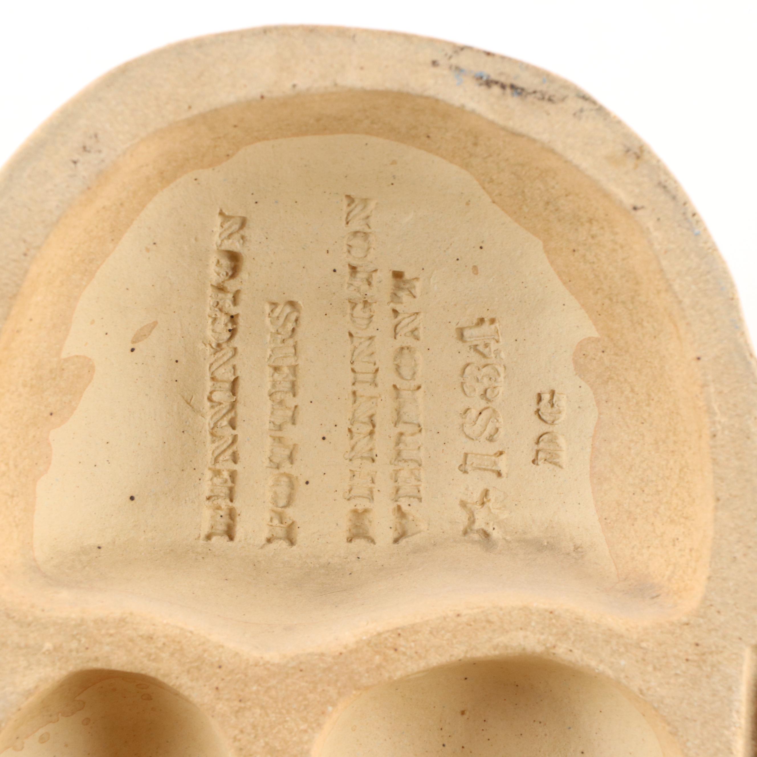 Bennington Potters Male Bust Mixed Media Sculpture