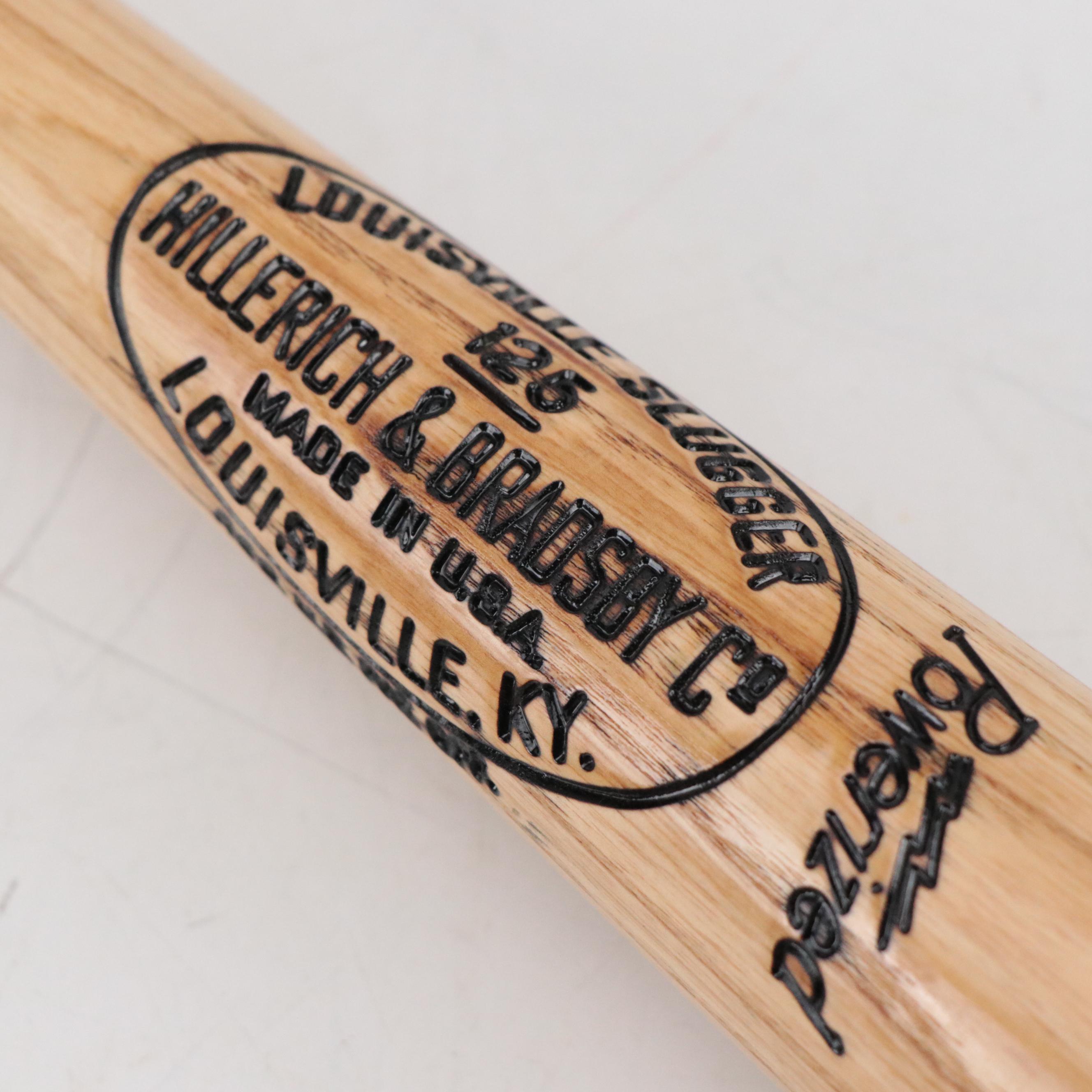 Red Schoendienst Signed Baseball Bat with Enos Slaughter Signed Baseball