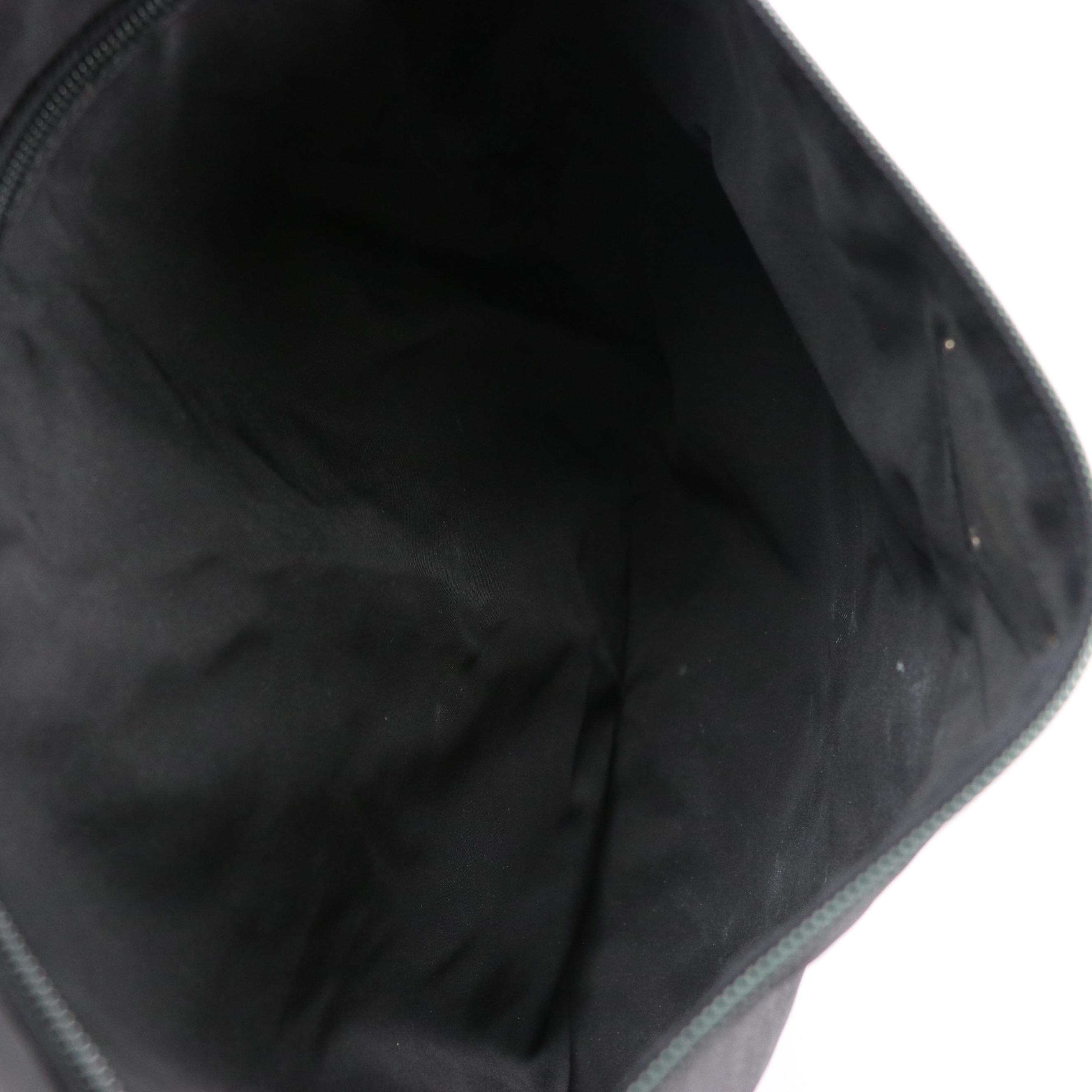 Prada Hobo Style Nylon Zip Bag with Saffiano Leather Trim