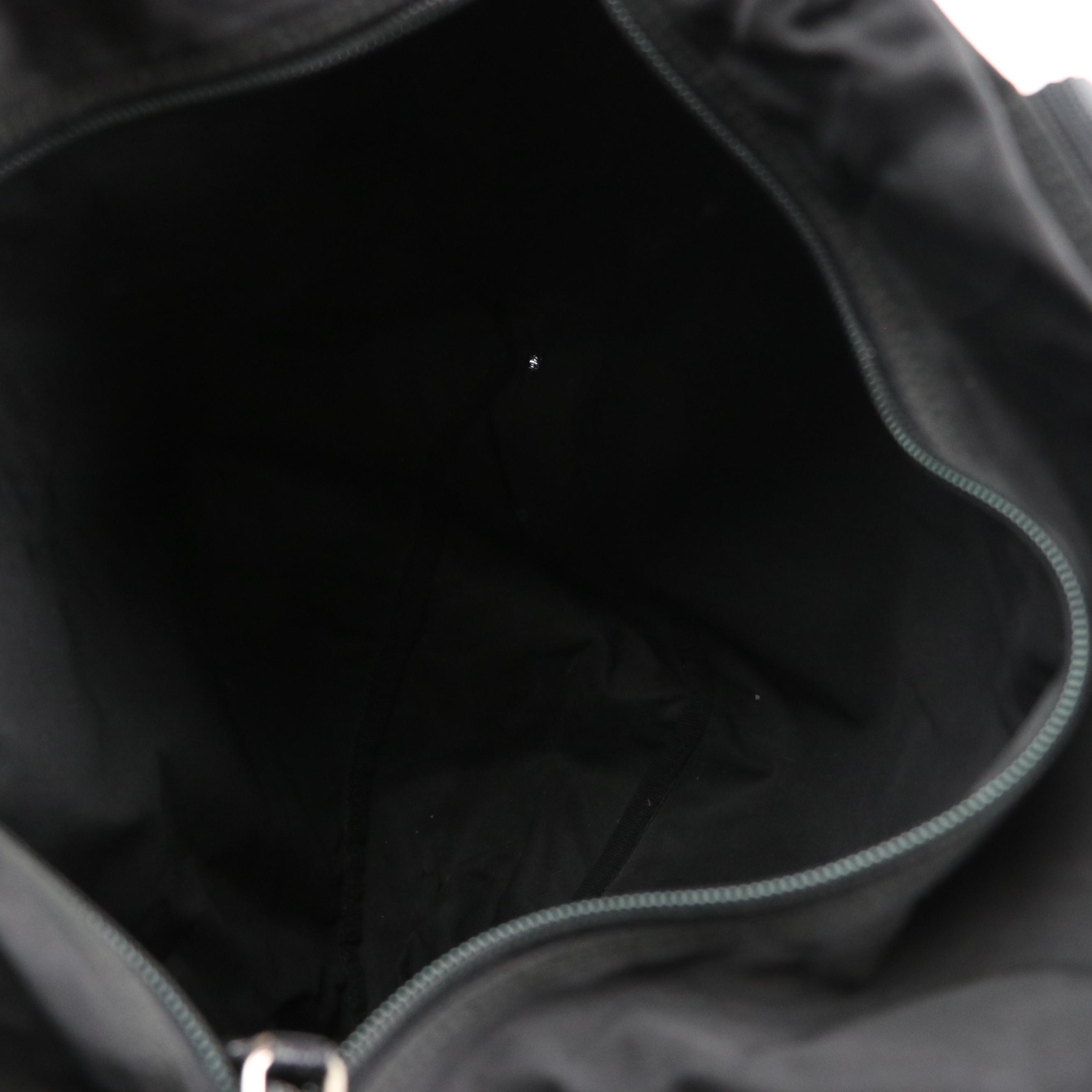 Prada Hobo Style Nylon Zip Bag with Saffiano Leather Trim