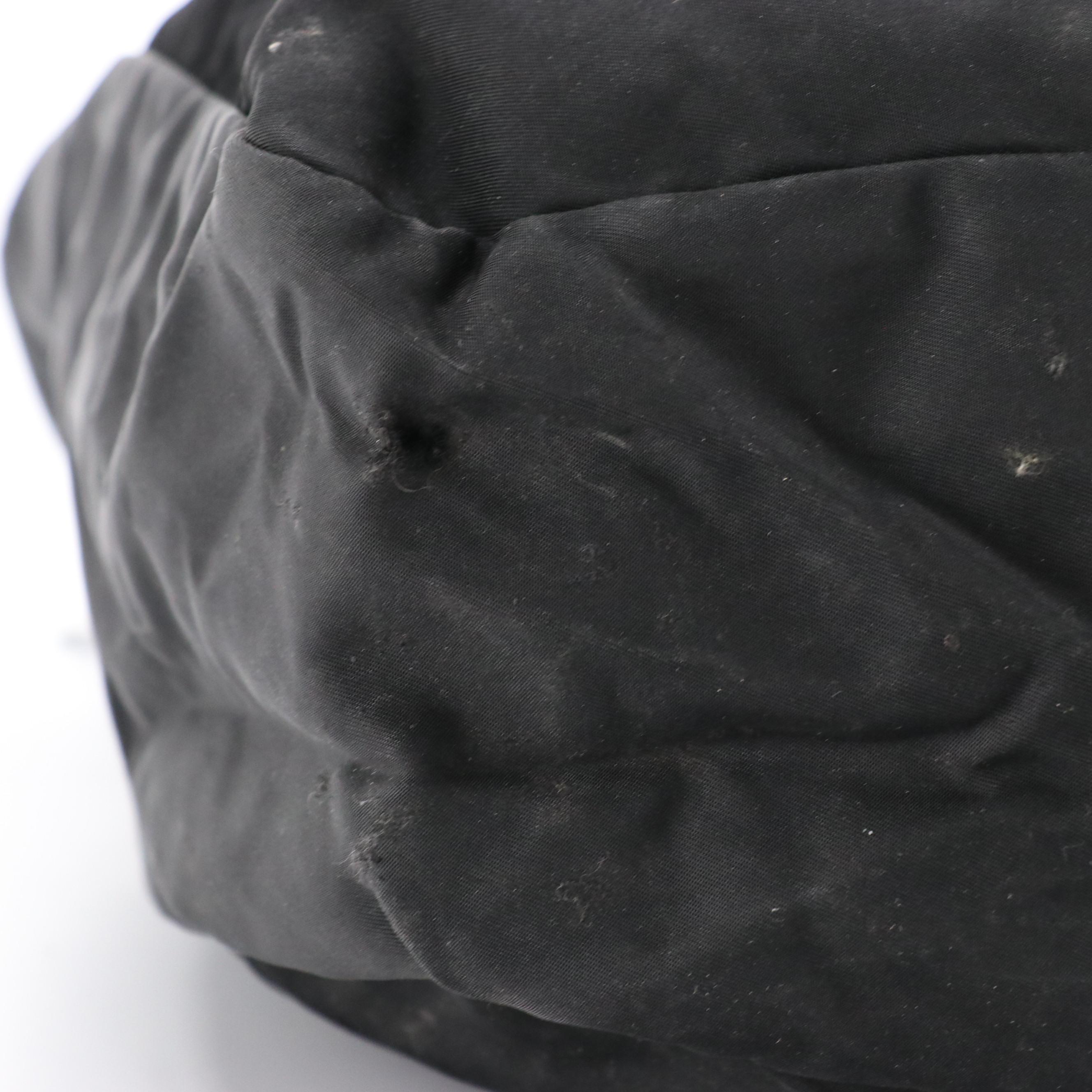 Prada Hobo Style Nylon Zip Bag with Saffiano Leather Trim