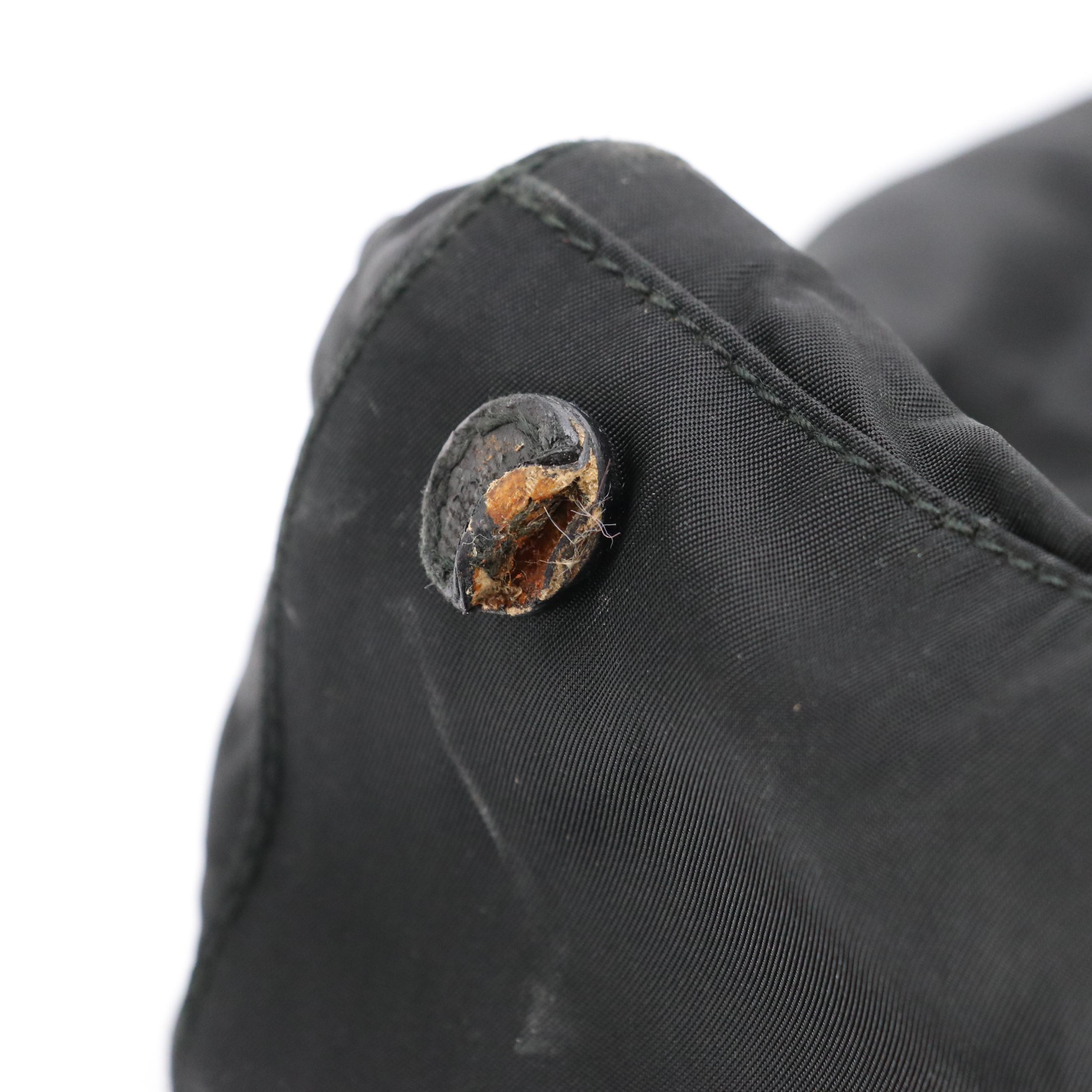 Prada Corner Zip Front Pocket Tote in Nylon and Leather