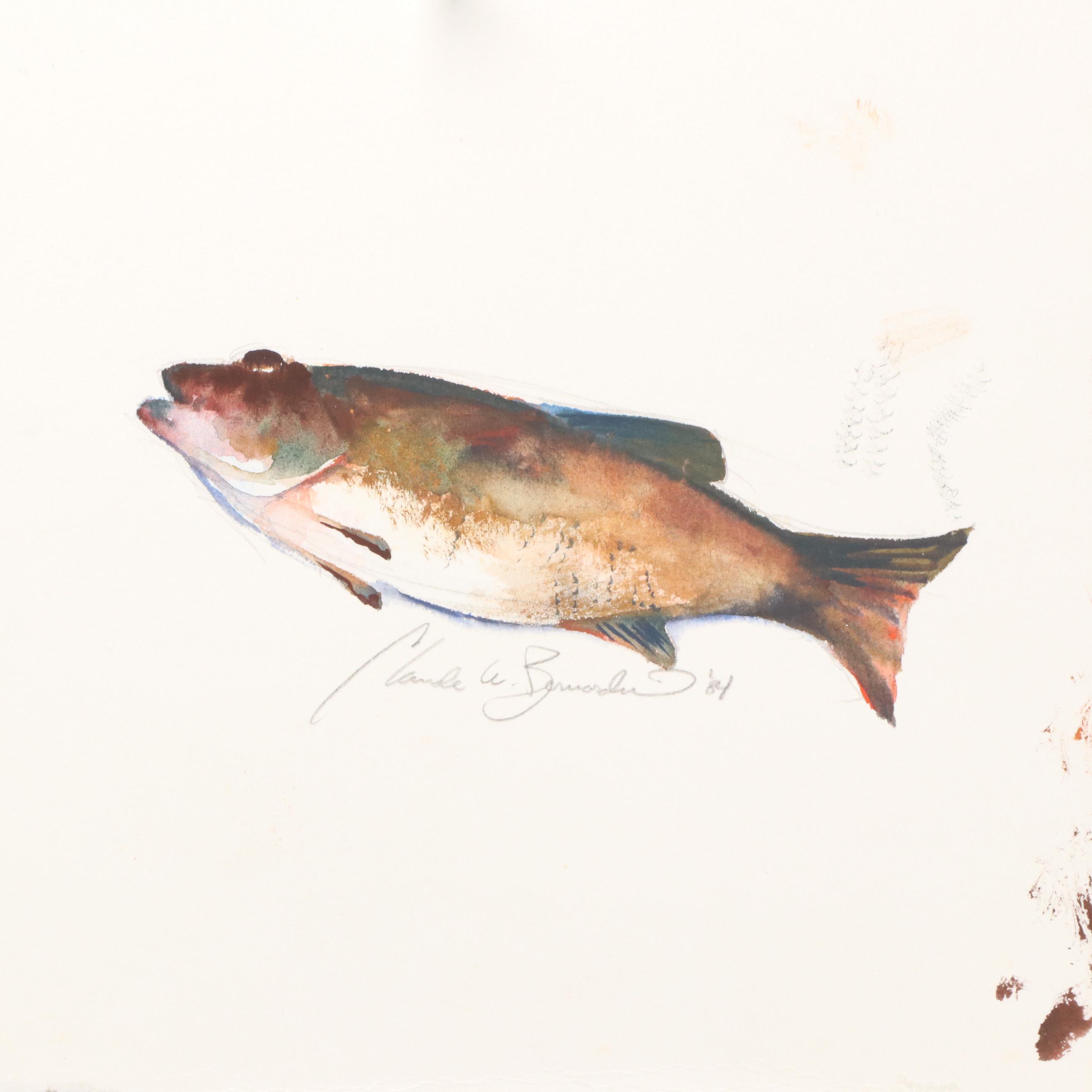 Linda Nicholls Landscape and Still Life Watercolor Paintings, Late 20th Century