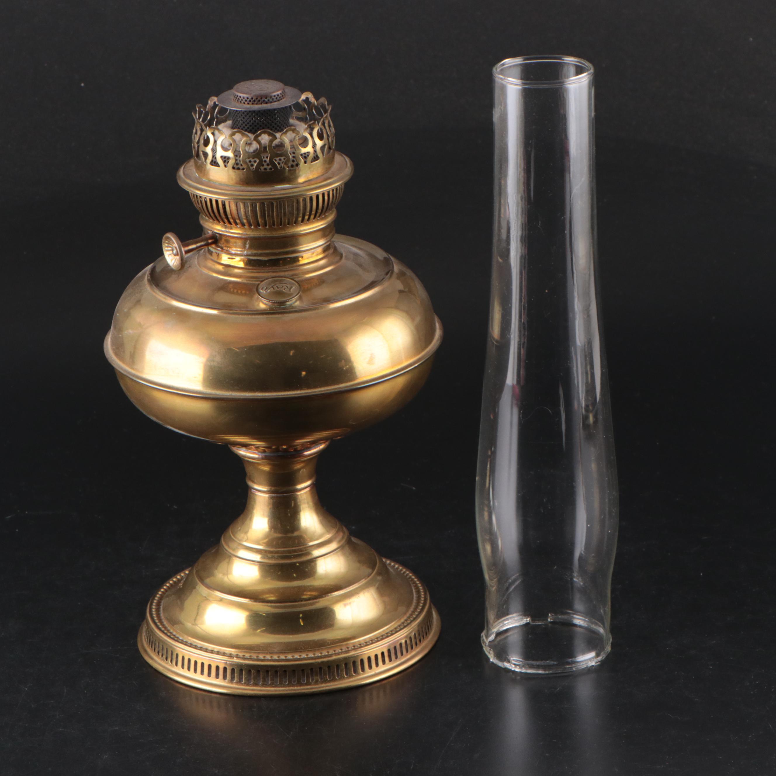 Rayo Brass and Glass Hurricane Kerosene Lamp
