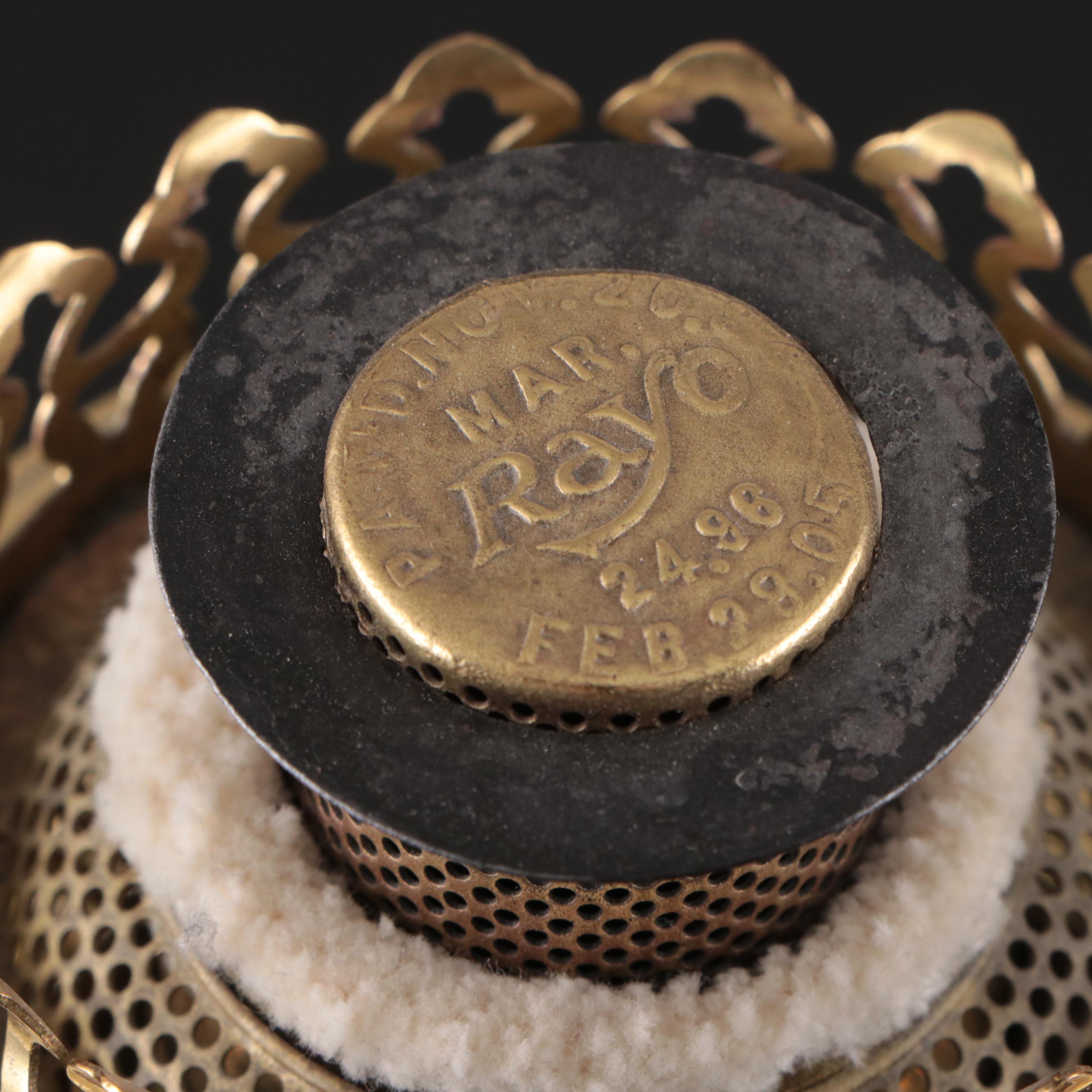 Rayo Brass and Glass Hurricane Kerosene Lamp