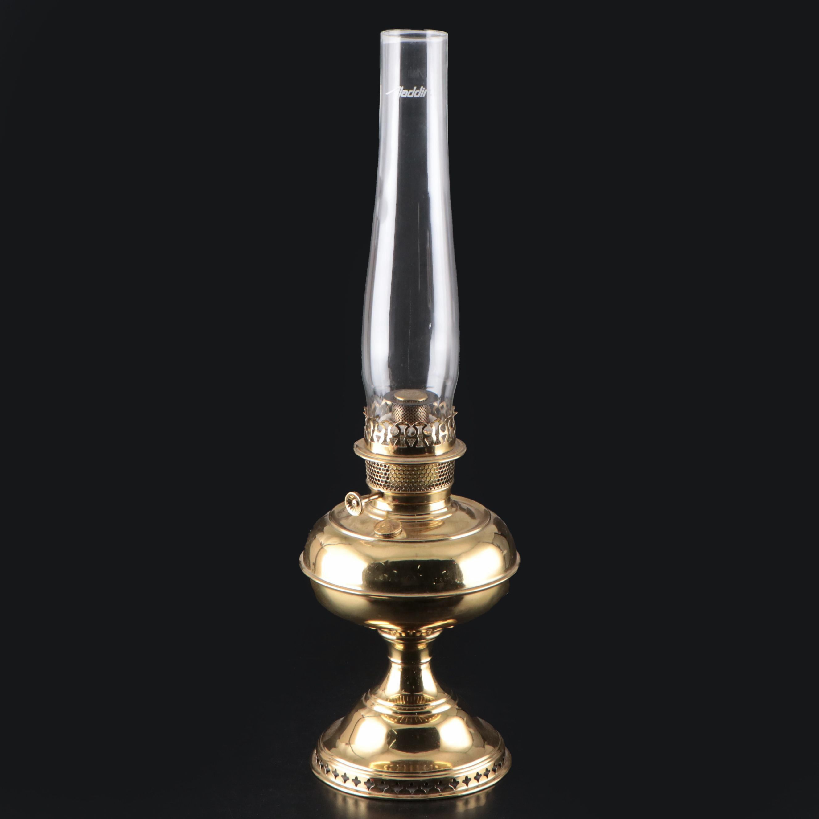 Rayo Brass and Glass Hurricane Kerosene Lamp