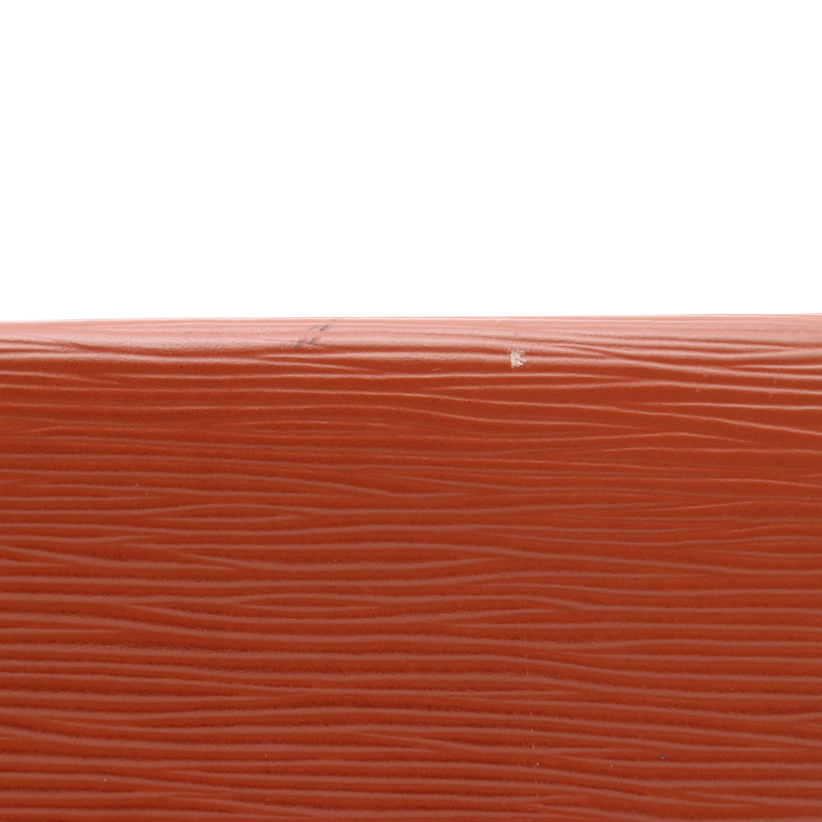 Louis Vuitton Sellier Dragonne Wristlet Clutch in Cipango Gold Epi Leather