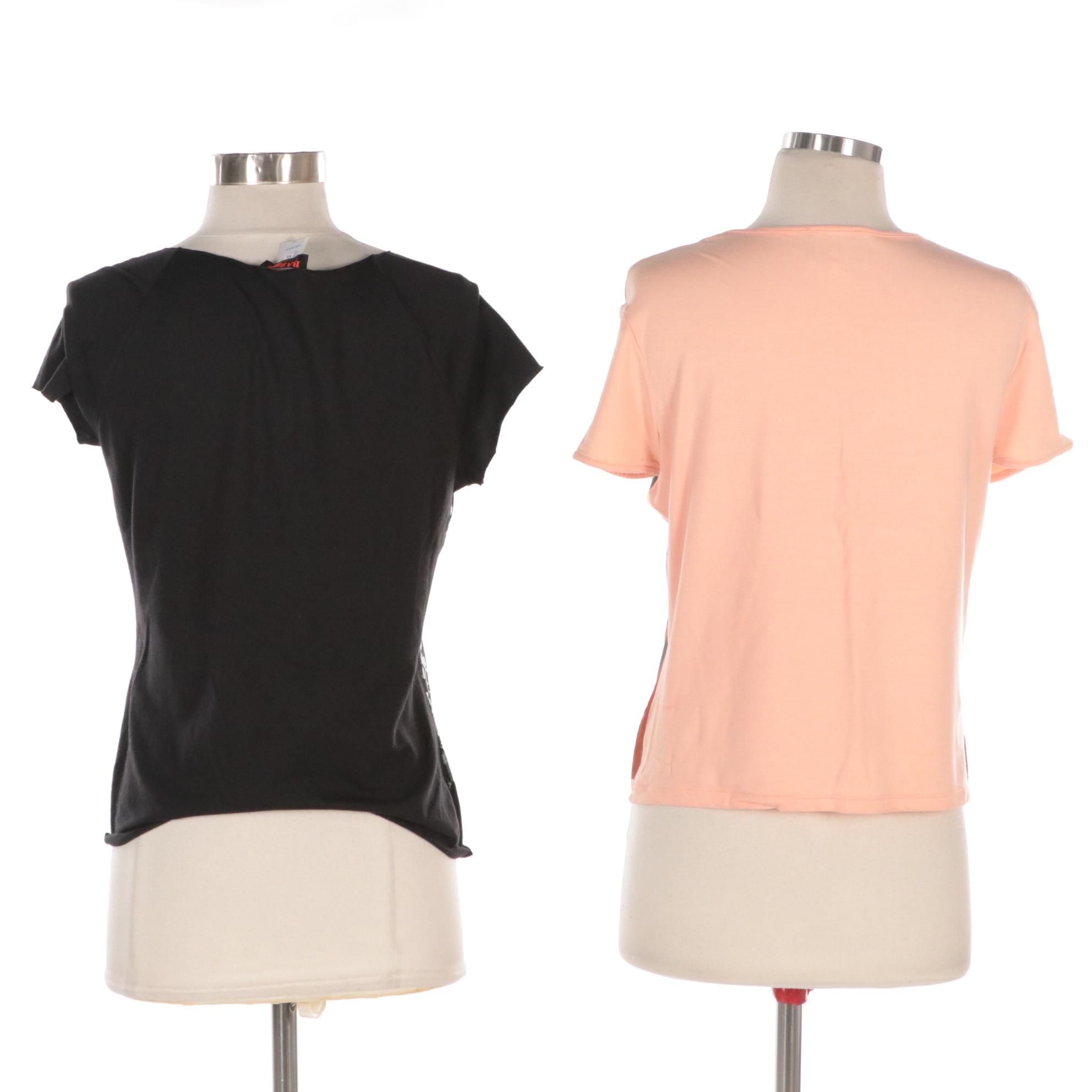 Karl Lagerfeld and Christian Lacroix Printed Cotton Blend T-Shirts