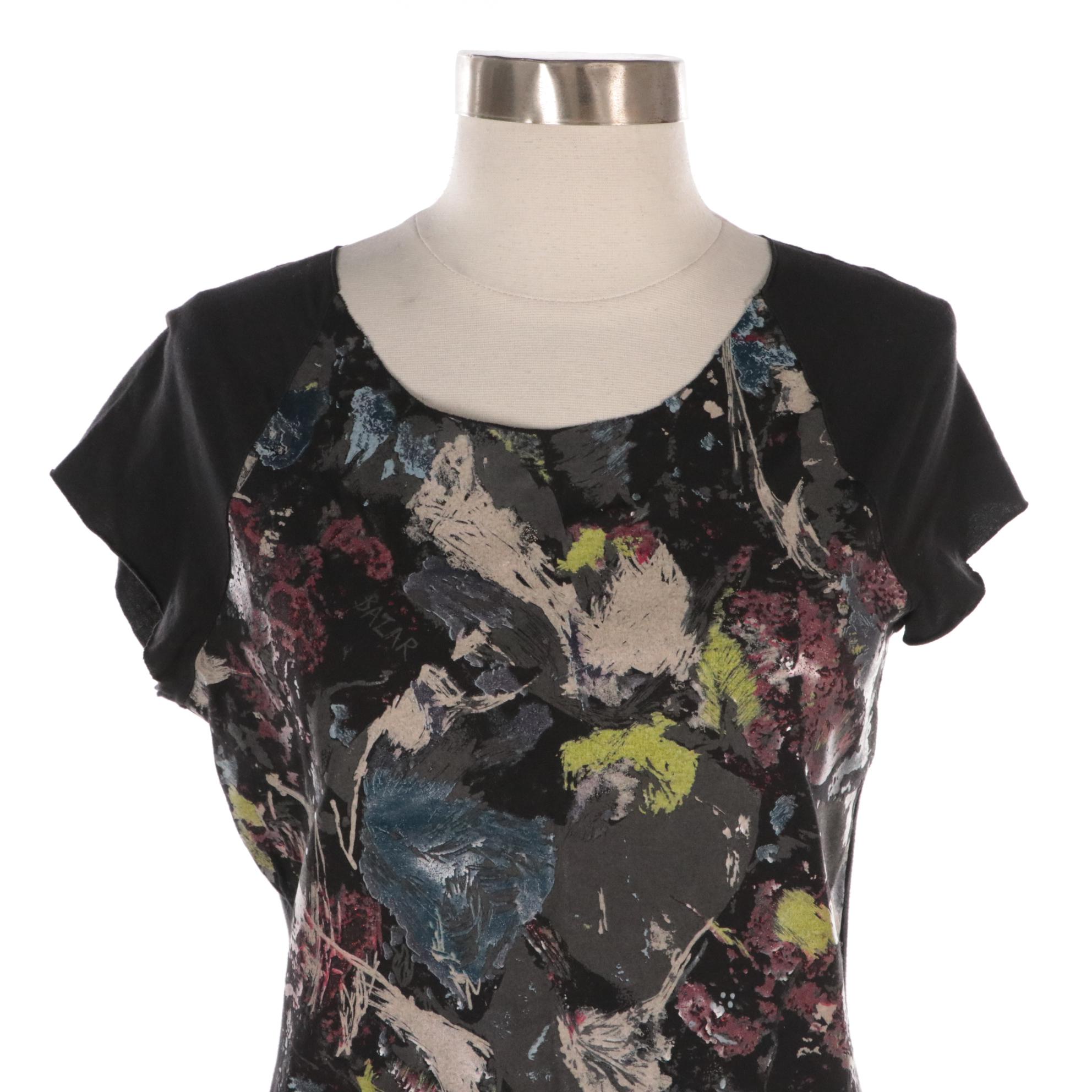 Karl Lagerfeld and Christian Lacroix Printed Cotton Blend T-Shirts