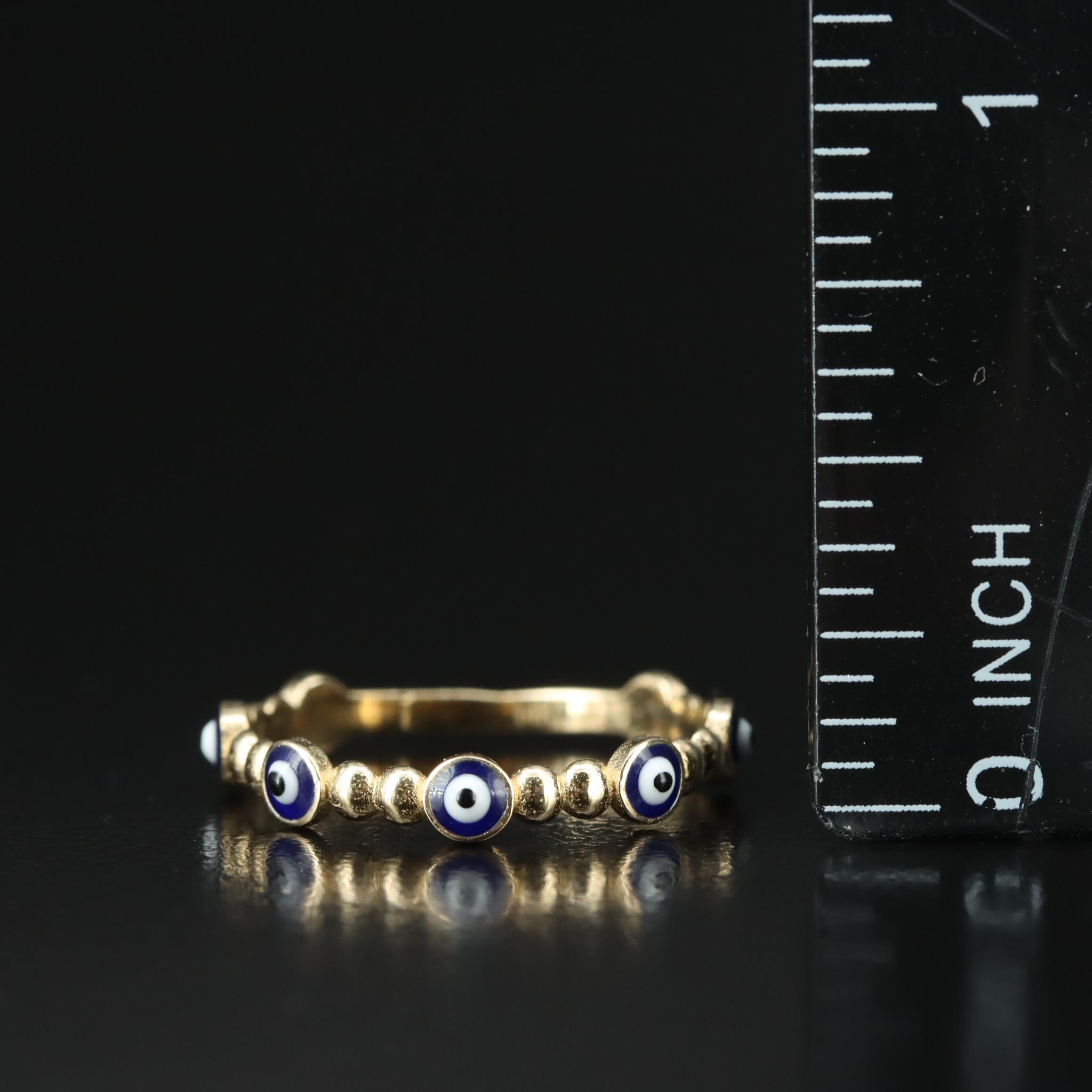 14K Evil Eye Band