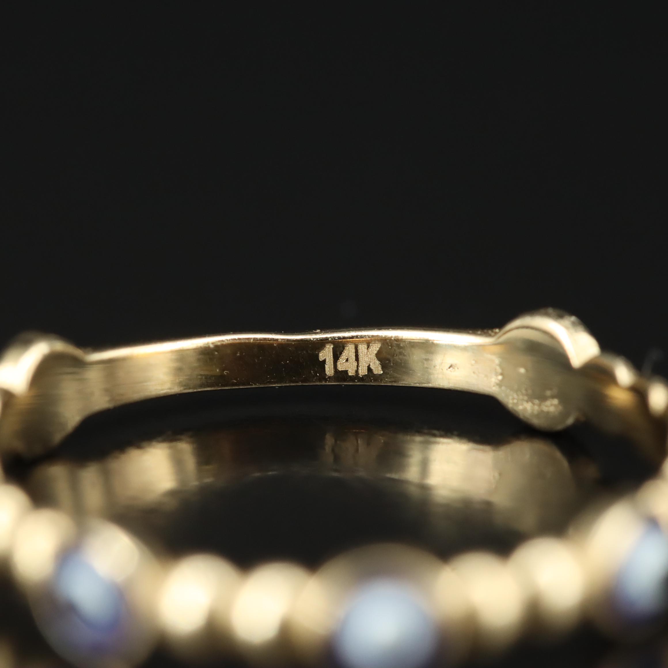 14K Evil Eye Band