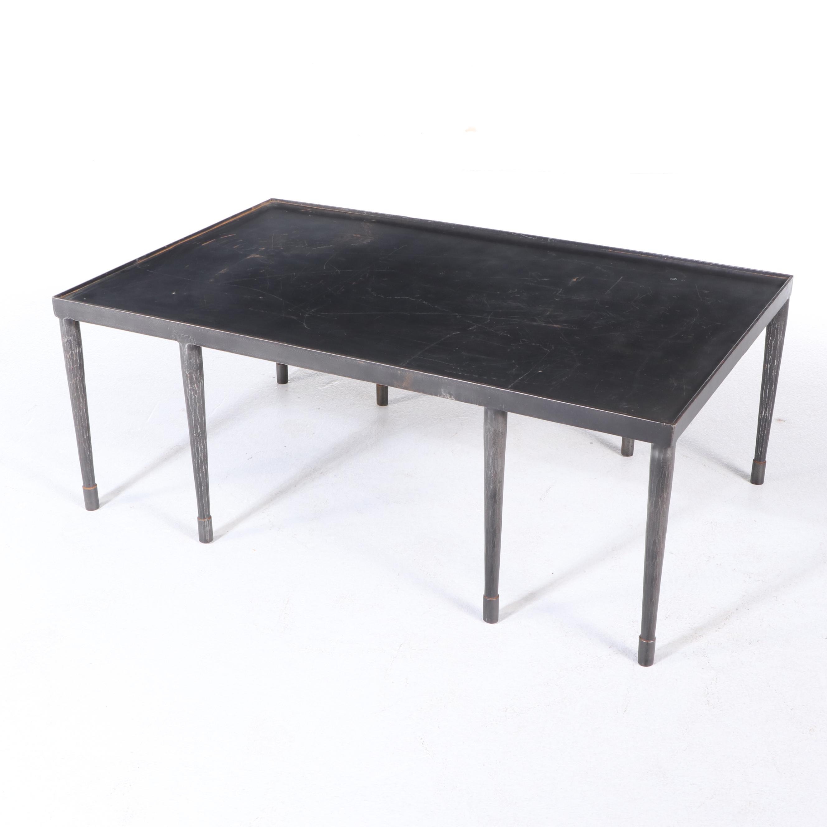 Industrial Style Metal Table, Mid to Late 20th Century
