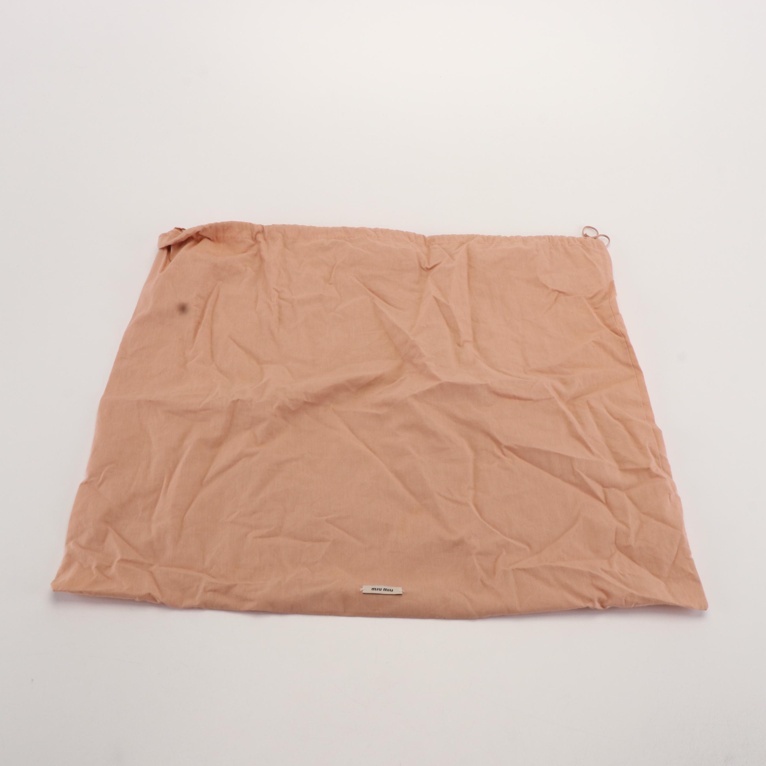 Miu Miu Top Handle Shopping Bag in Purple Vitello Lux Leather