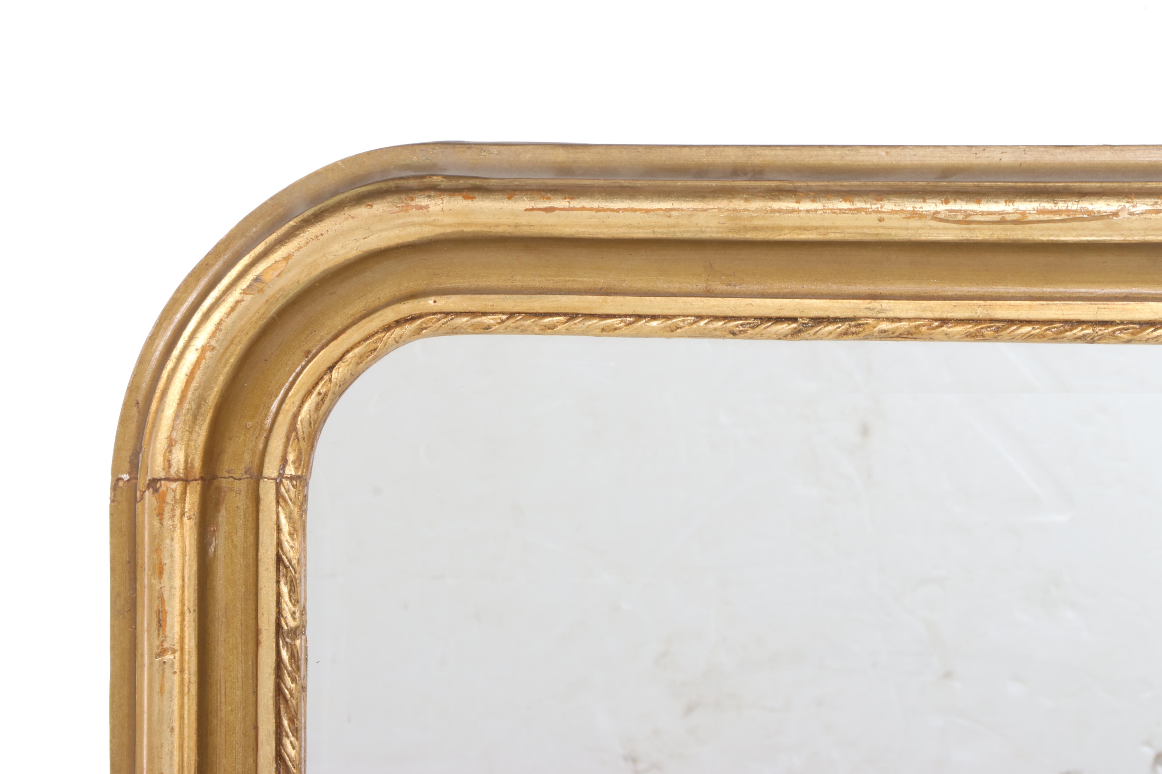 Louis Philippe Style Giltwood Floor Mirror