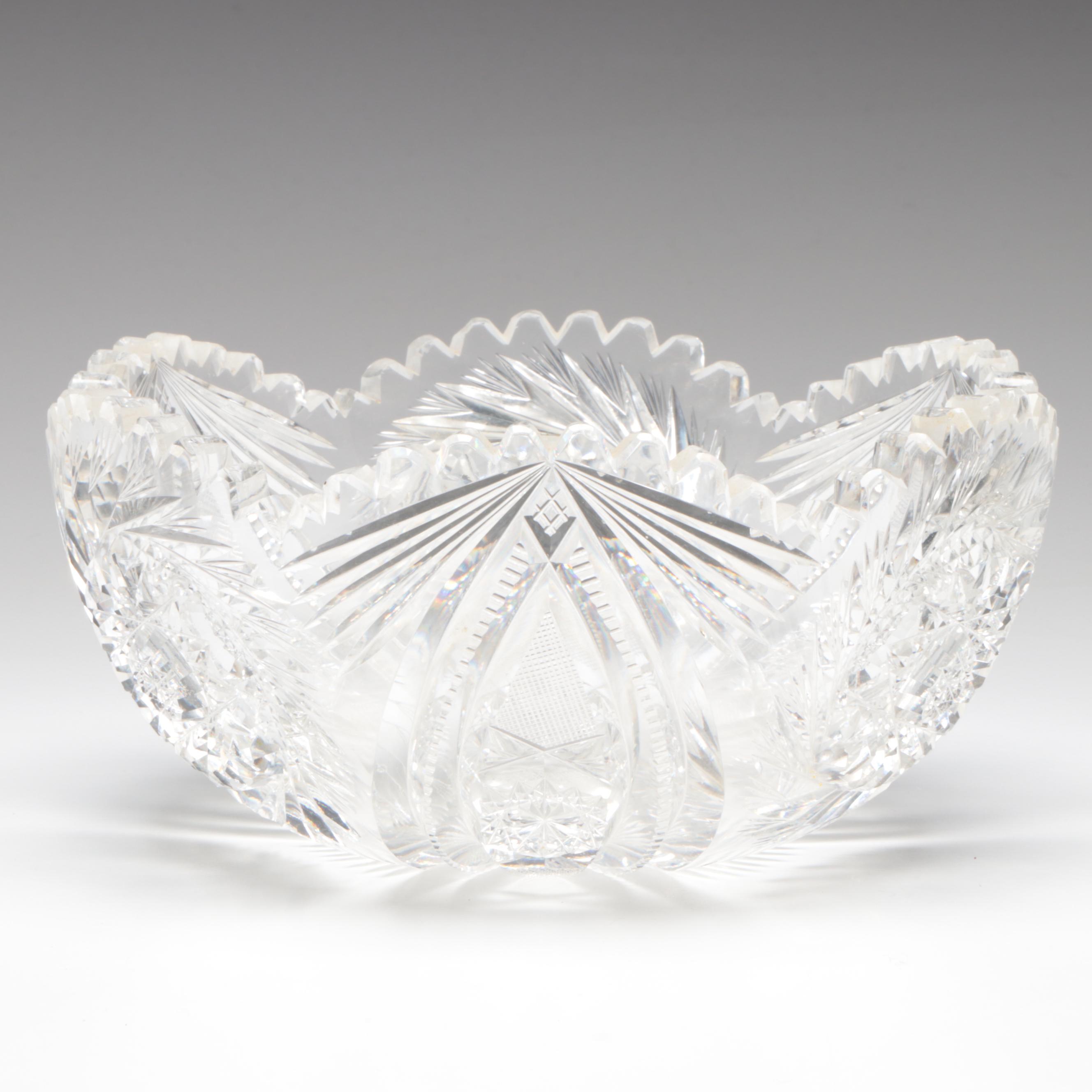 Bohemian Style Ruby Etched to Clear Wine Glasses with Brilliant Style Bowl