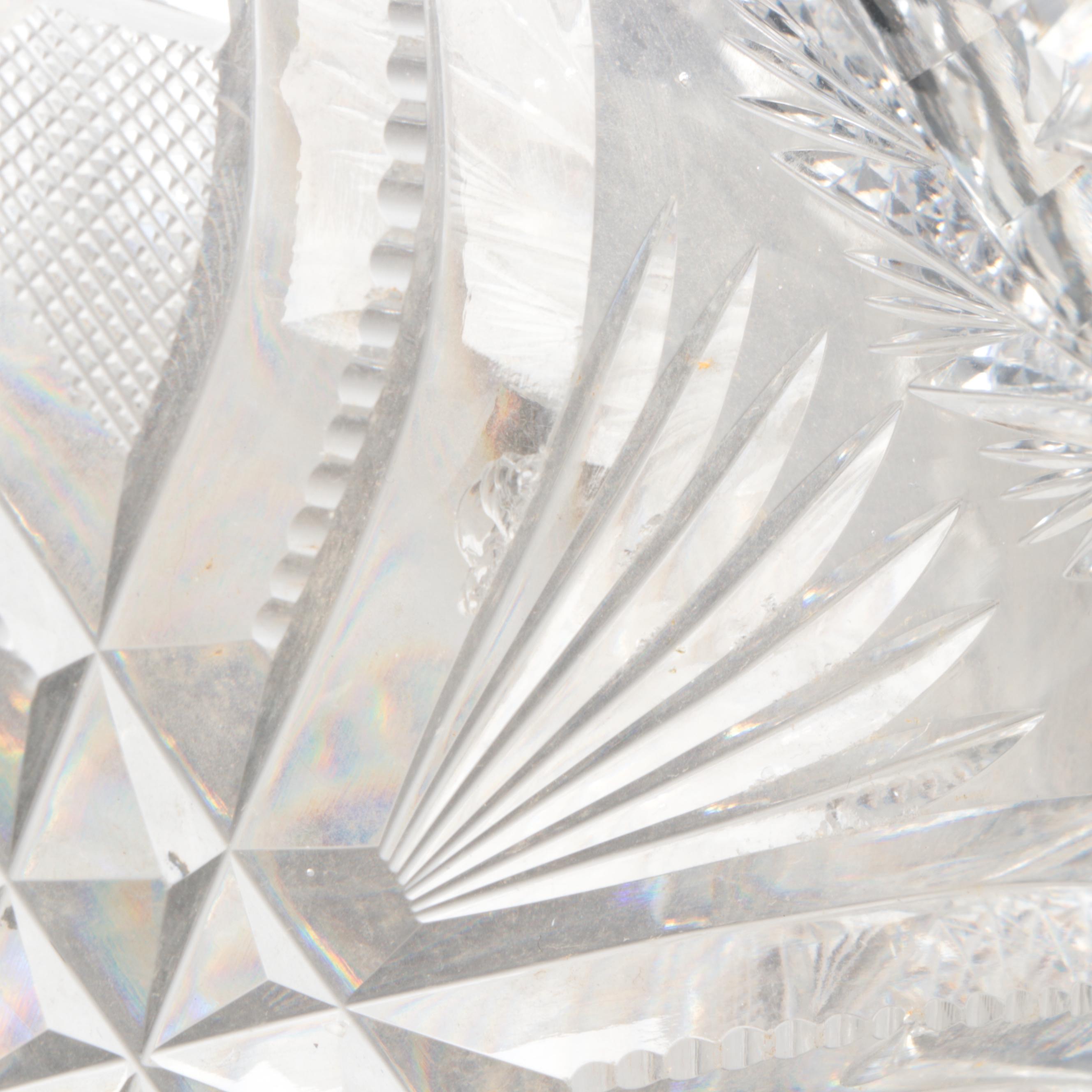 Bohemian Style Ruby Etched to Clear Wine Glasses with Brilliant Style Bowl