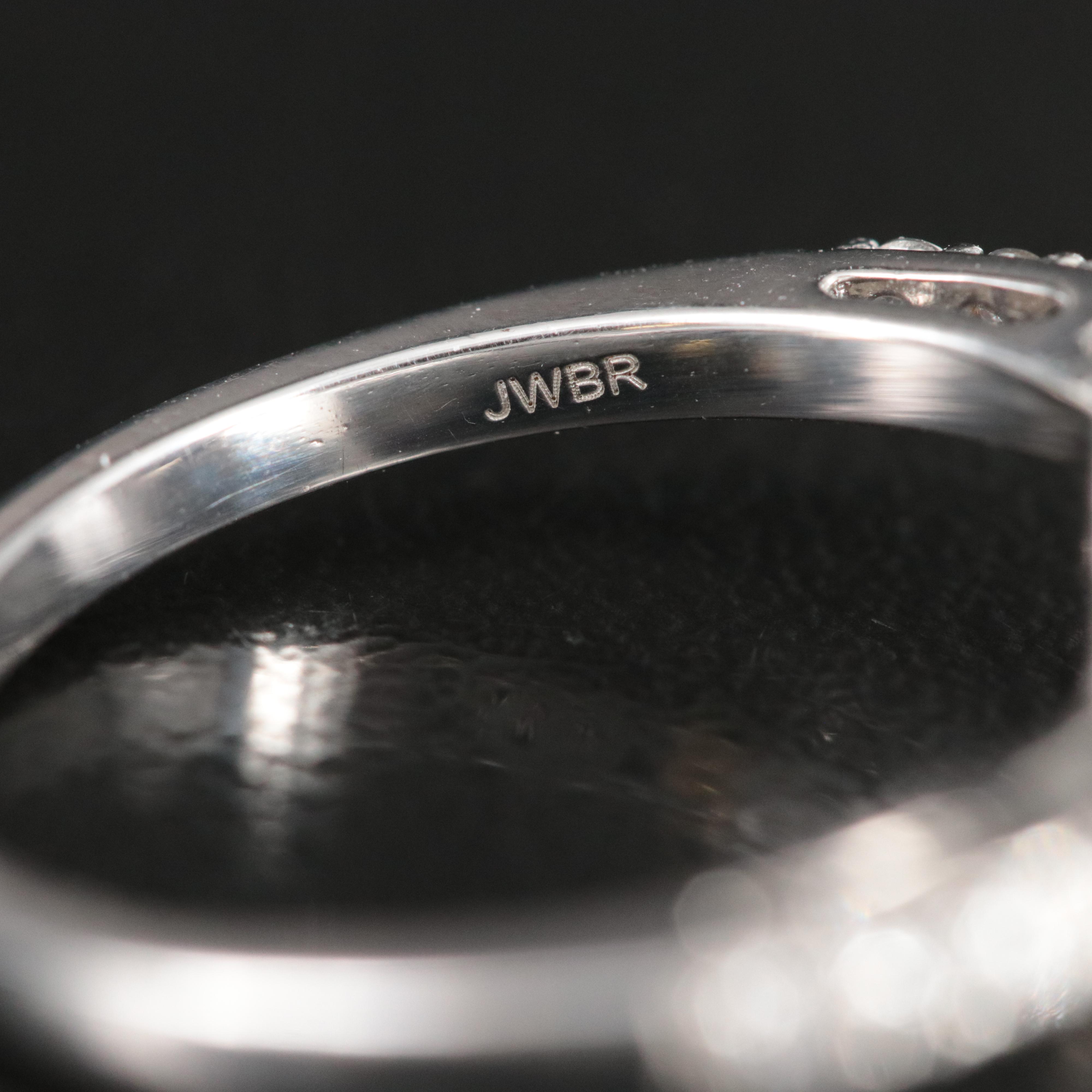 Sterling Blue and White Sapphire Ring