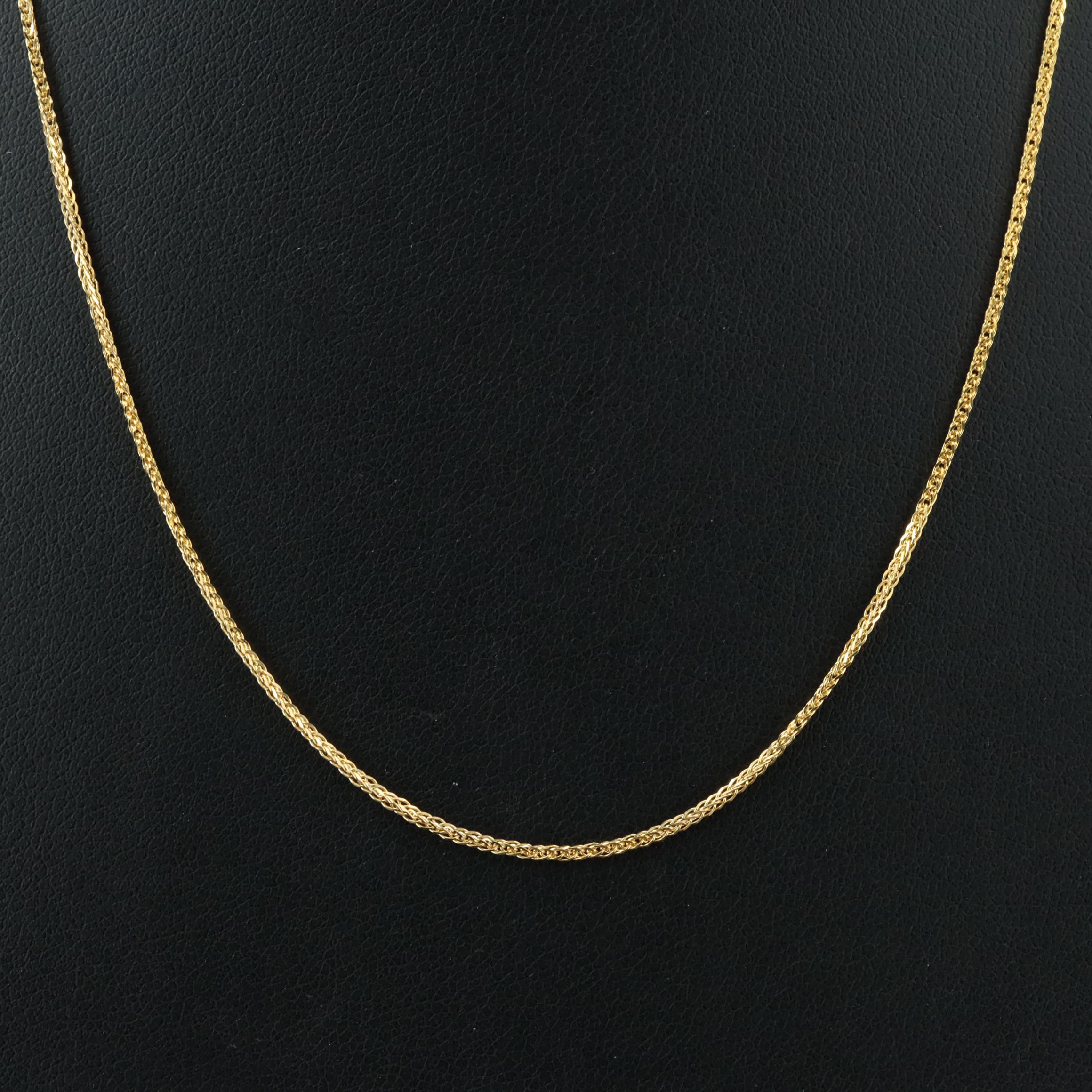 18K Wheat Link Necklace