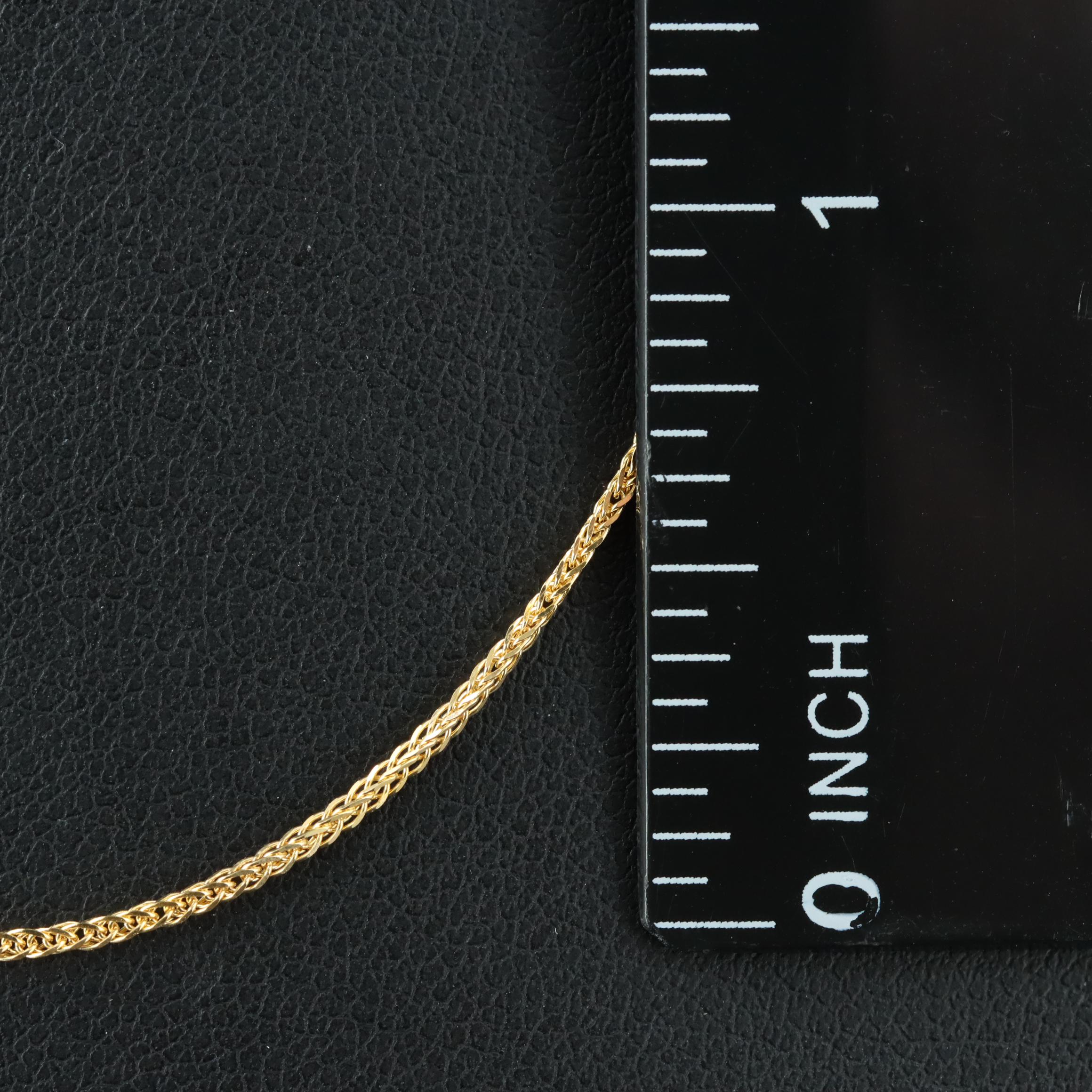 18K Wheat Link Necklace