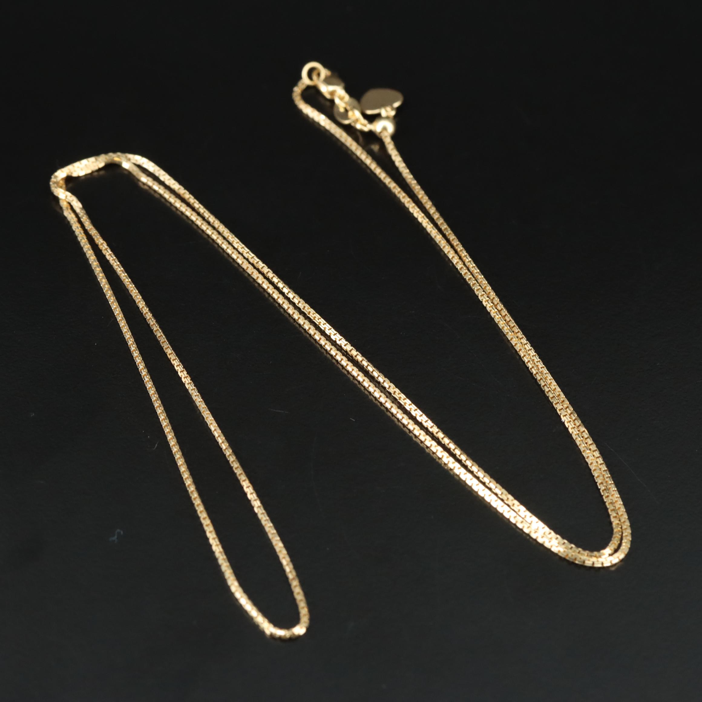 14K Box Chain Necklace