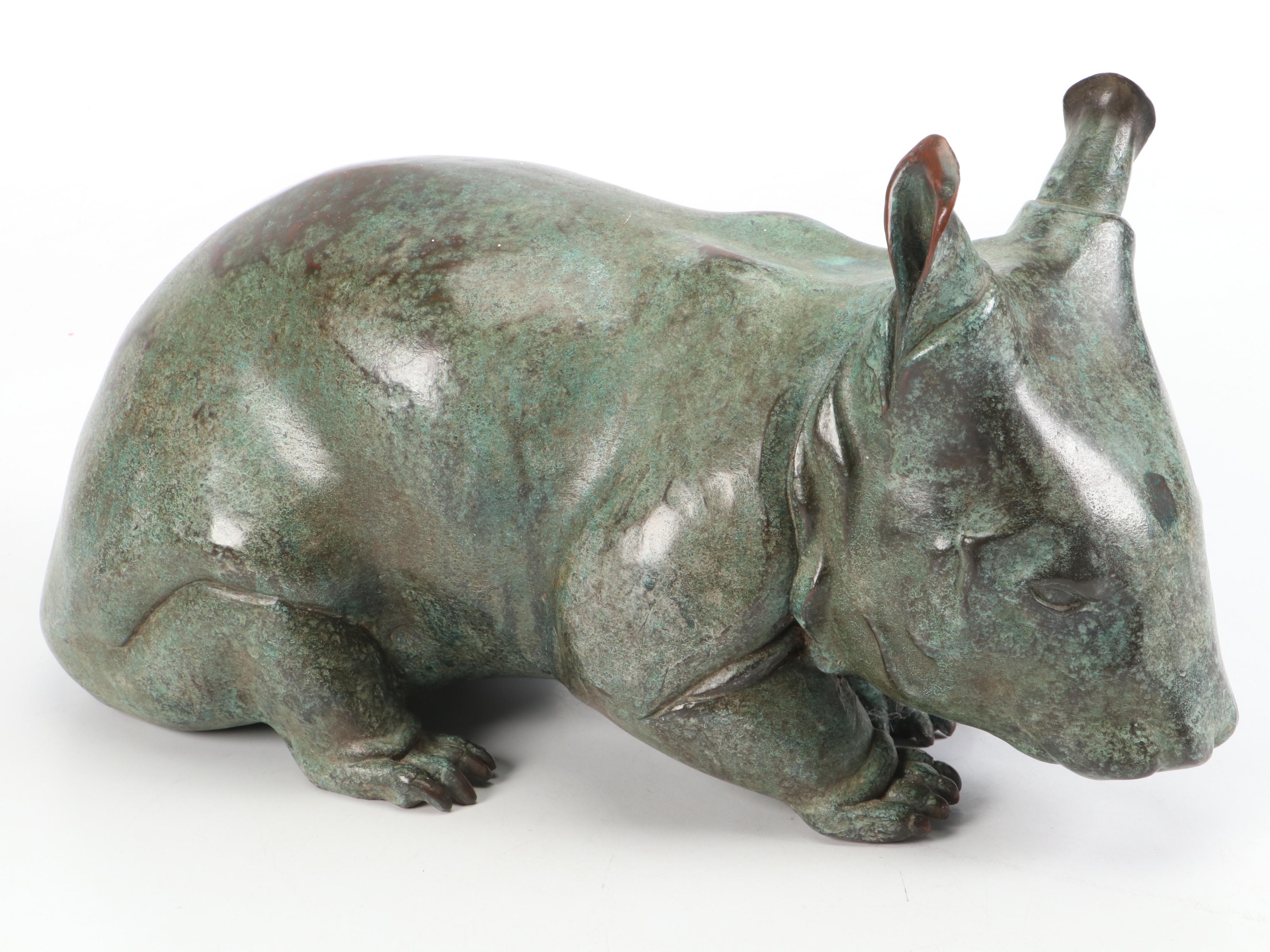 Sylvio Apponyi Cast Bronze "Wombat Junior" L/E Sculpture, 1998