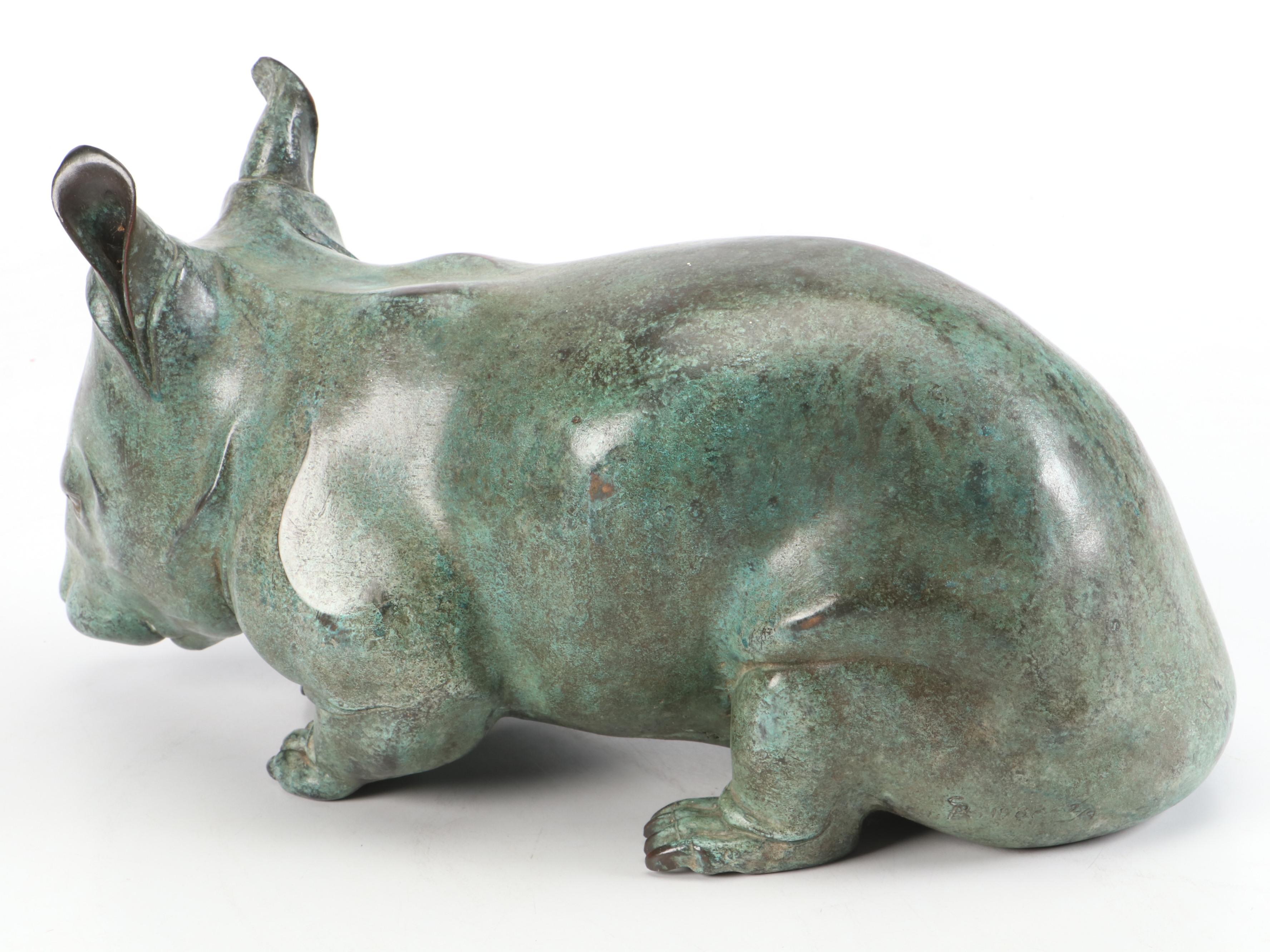 Sylvio Apponyi Cast Bronze "Wombat Junior" L/E Sculpture, 1998