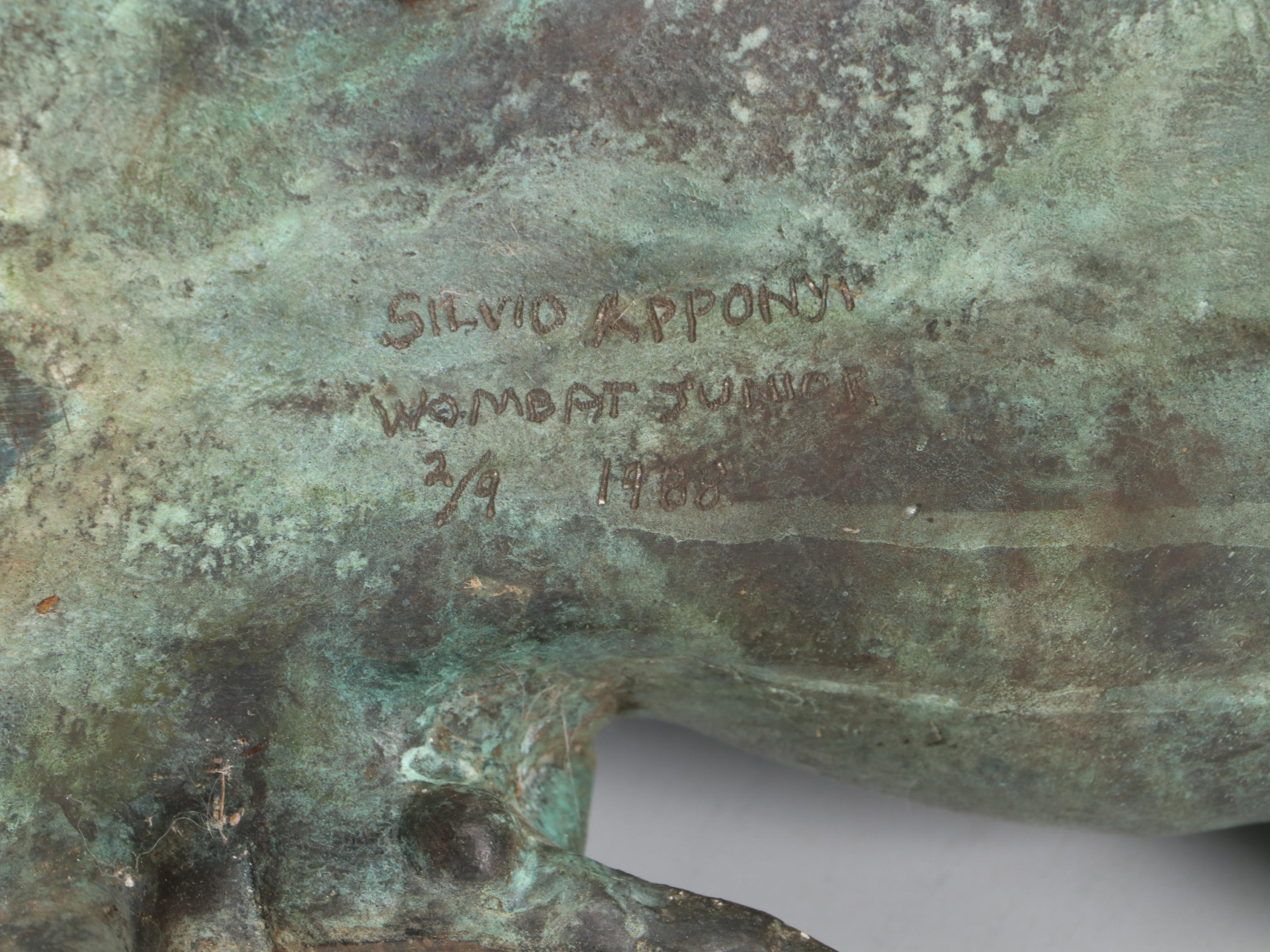 Sylvio Apponyi Cast Bronze "Wombat Junior" L/E Sculpture, 1998