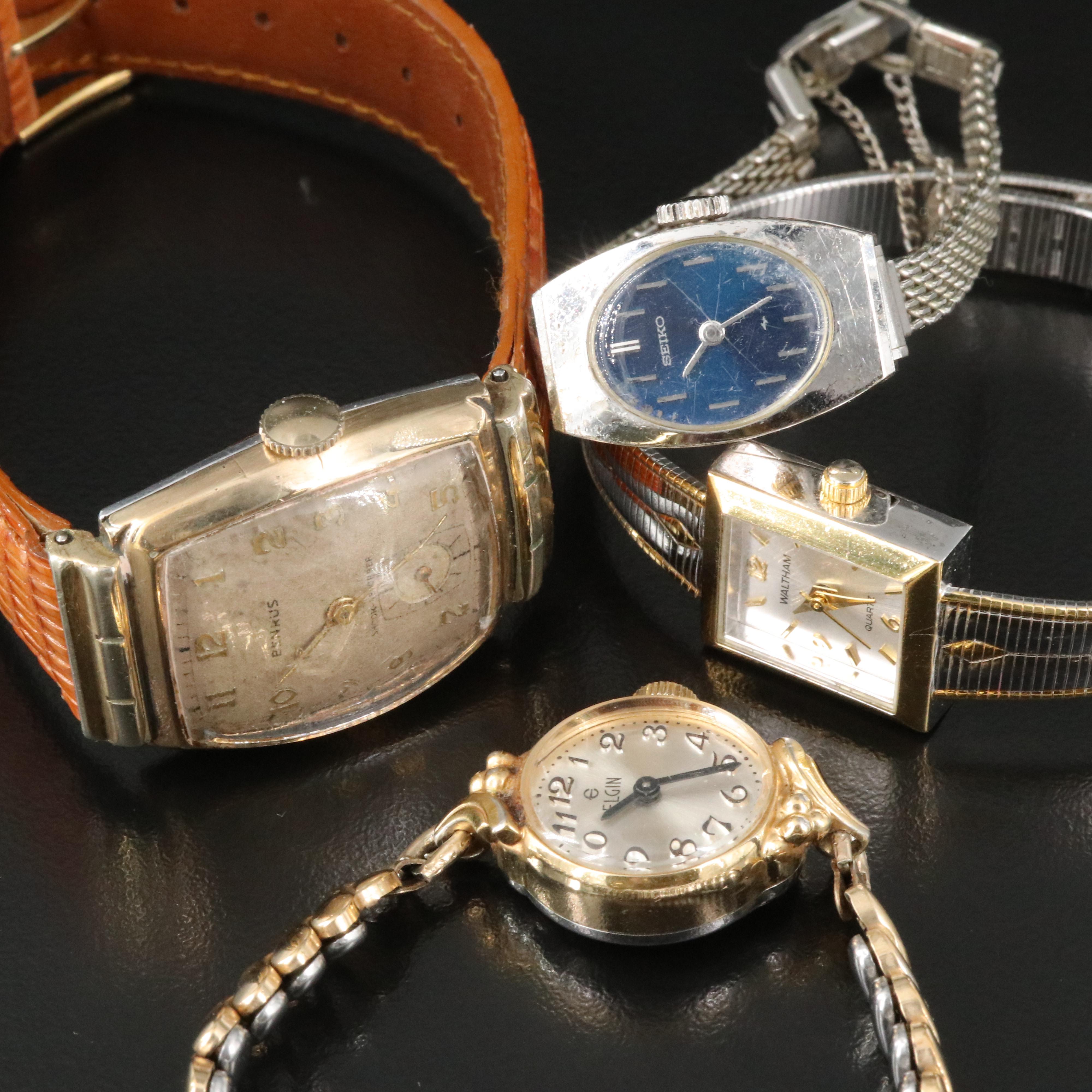 Vintage Seiko, Benrus, Elgin and Waltham Watches