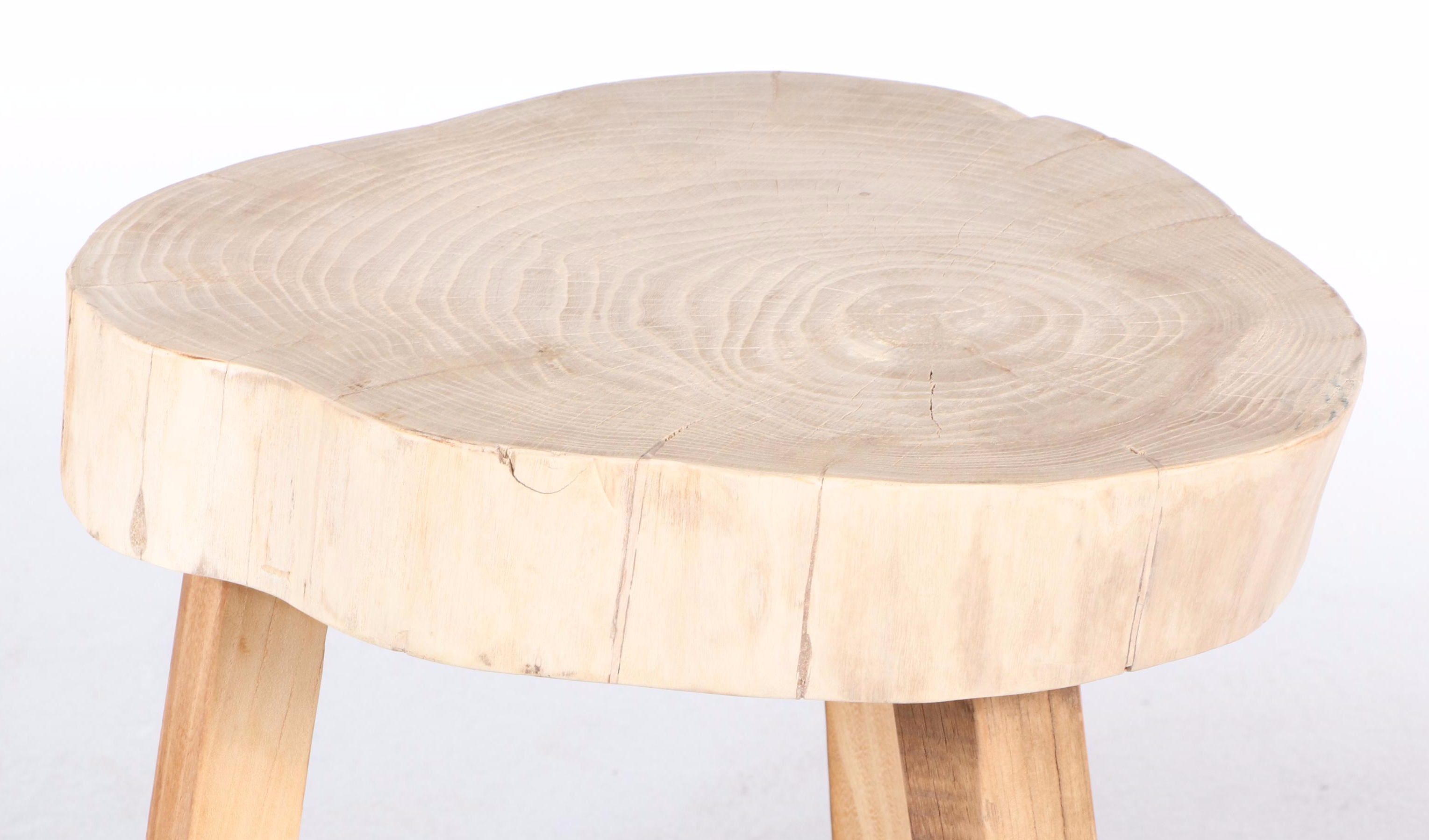 Pair of Rustic Style Wood Slab Barstools Everything But The House