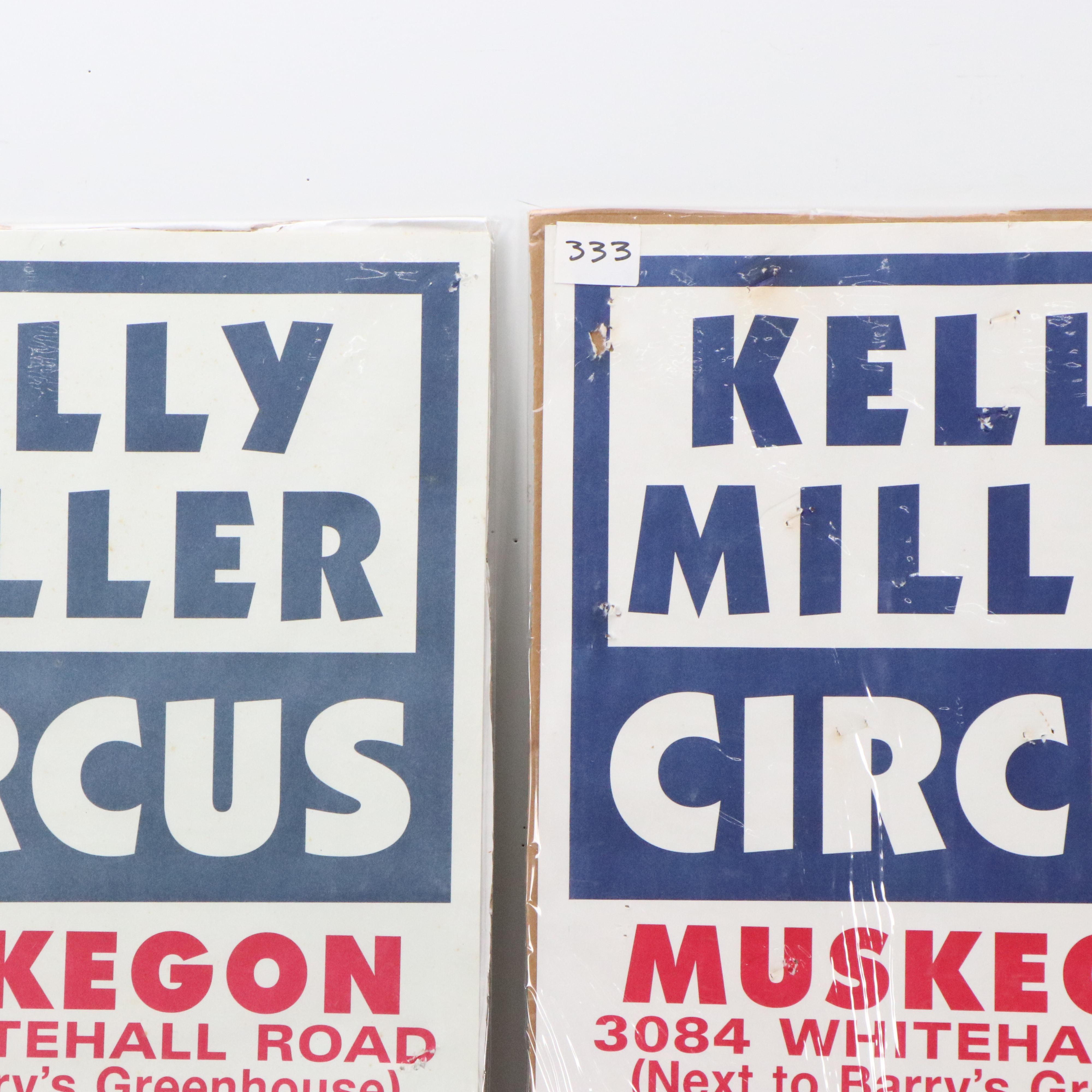 Kelly Miller Circus Showtime Serigraph Posters, Late 20th Century