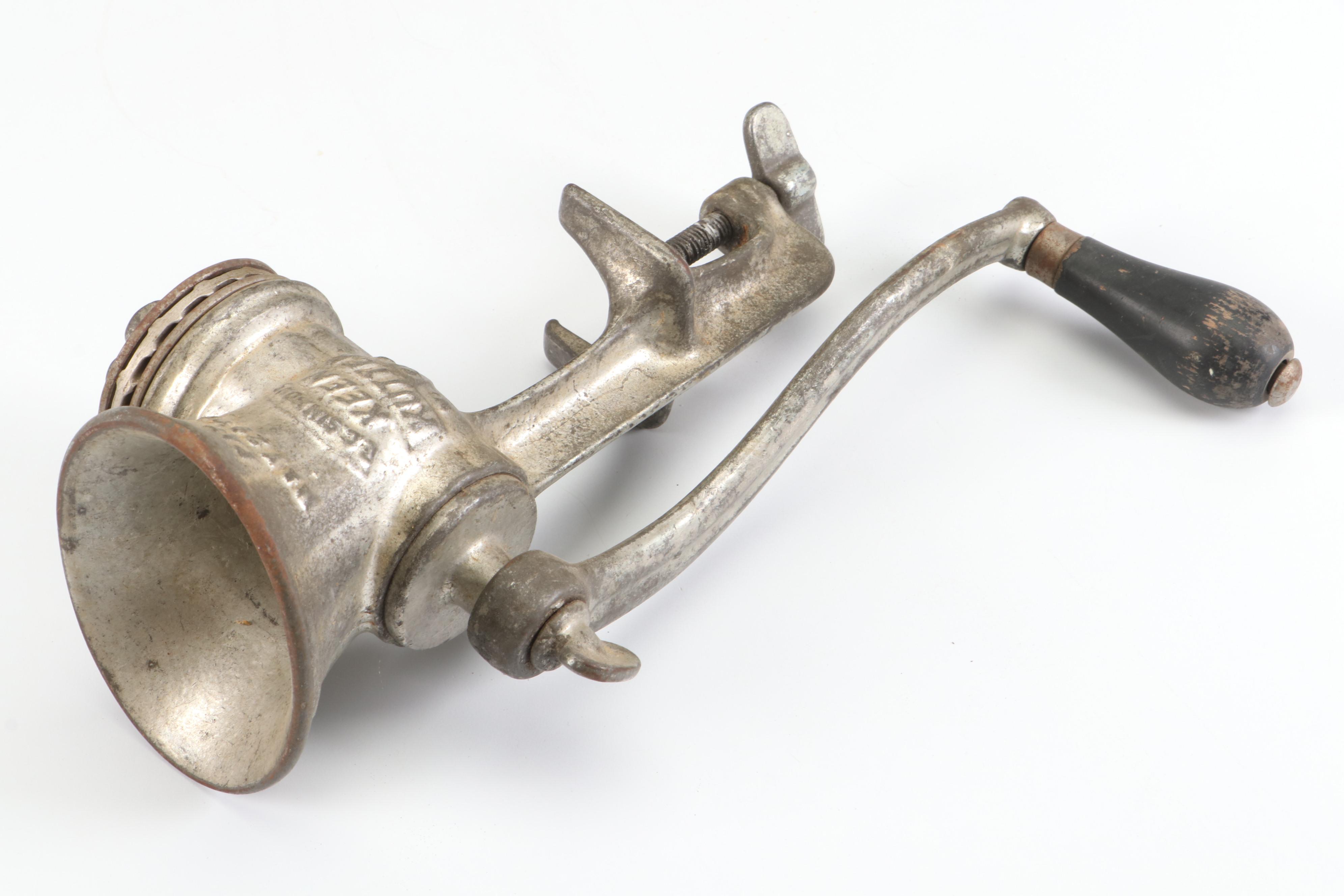 Haha German Coffee Grinder with Meat Grinder & Vintage Advert Style Serving Tray