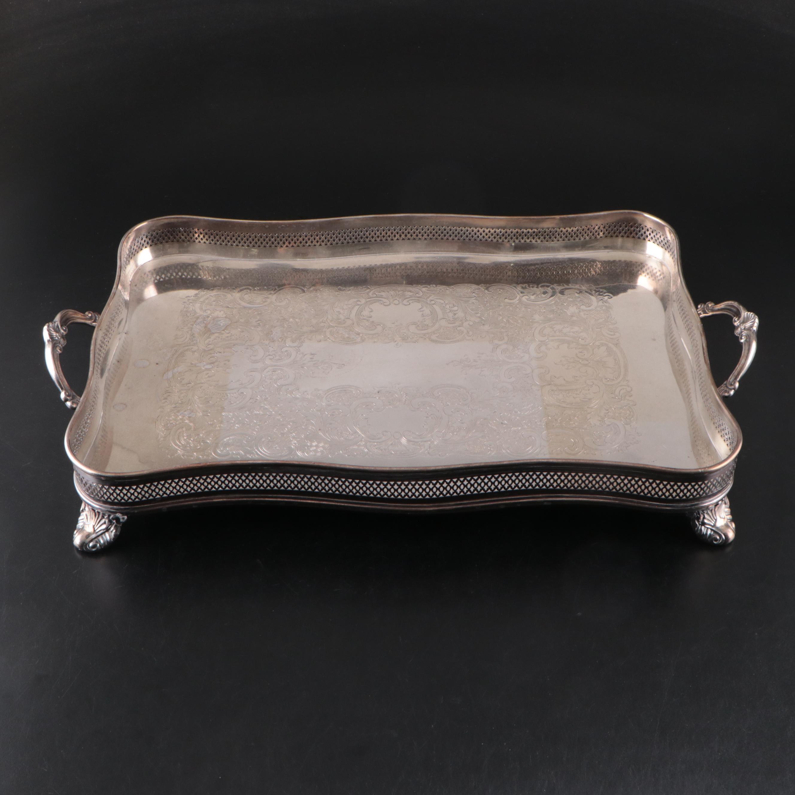Warwick Silver Plate Footed Serving Tray