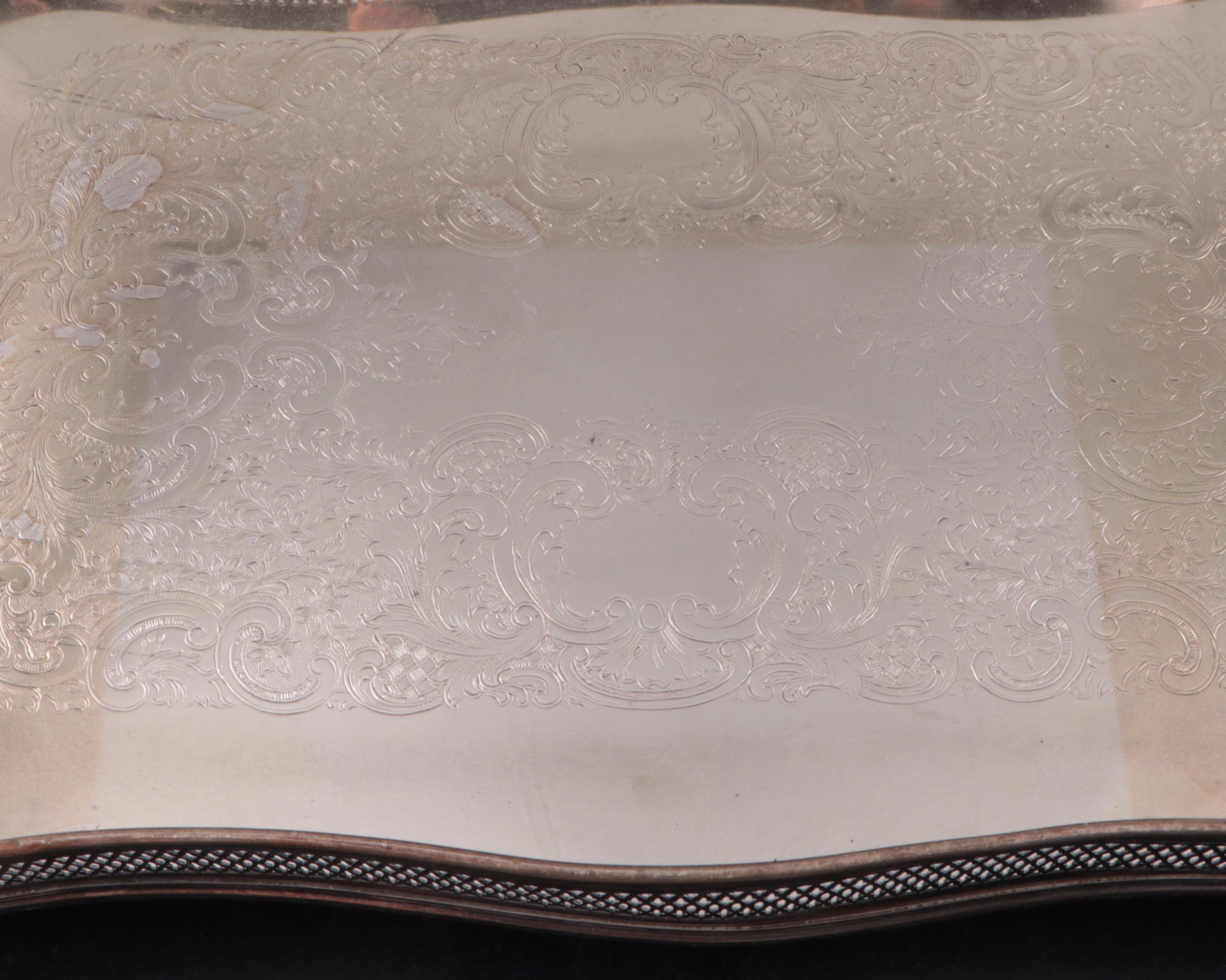 Warwick Silver Plate Footed Serving Tray