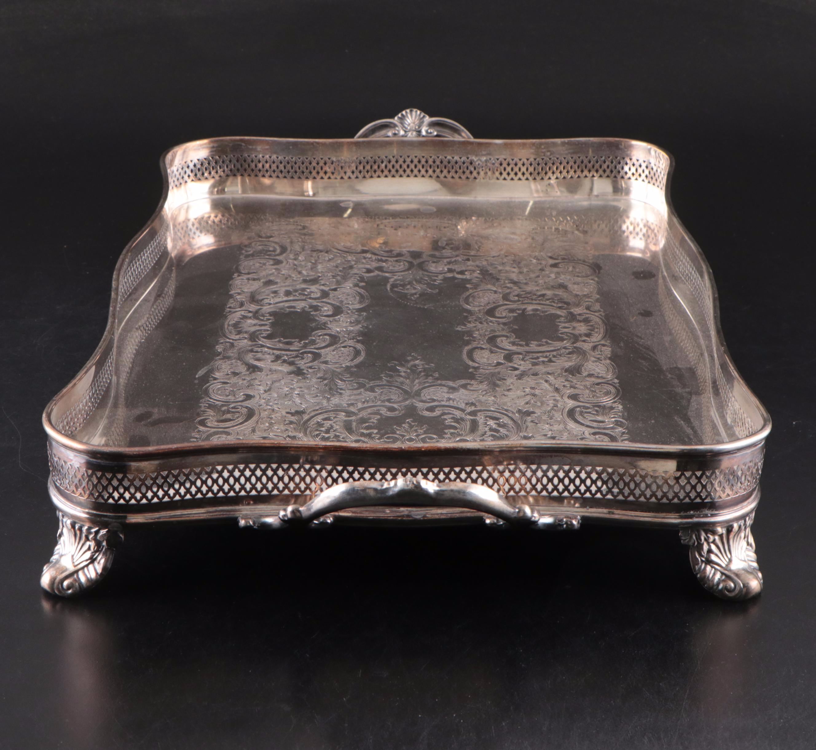 Warwick Silver Plate Footed Serving Tray