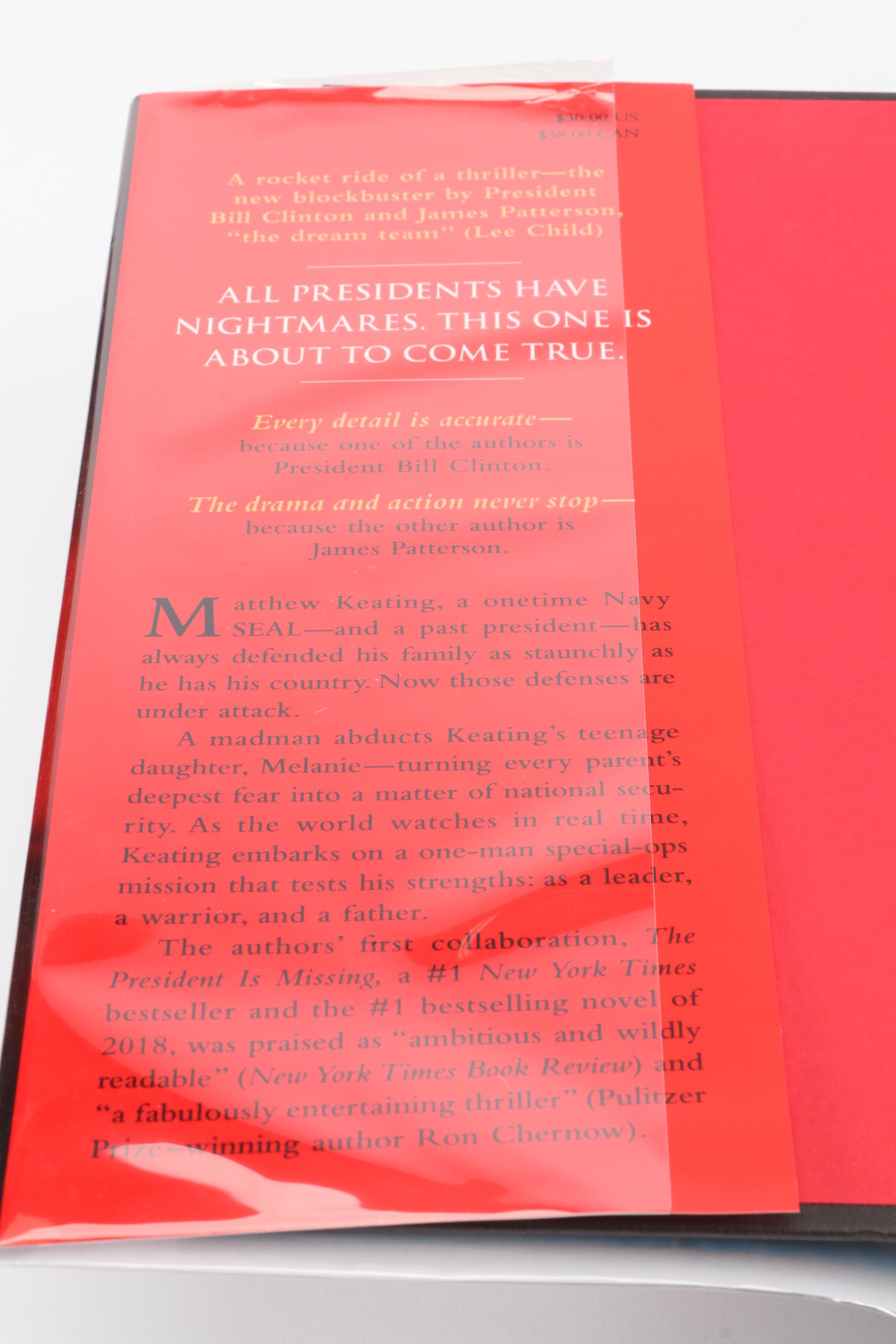 Bill Clinton and James Patterson Signed Book with Rudy Giuliani Signed Baseball