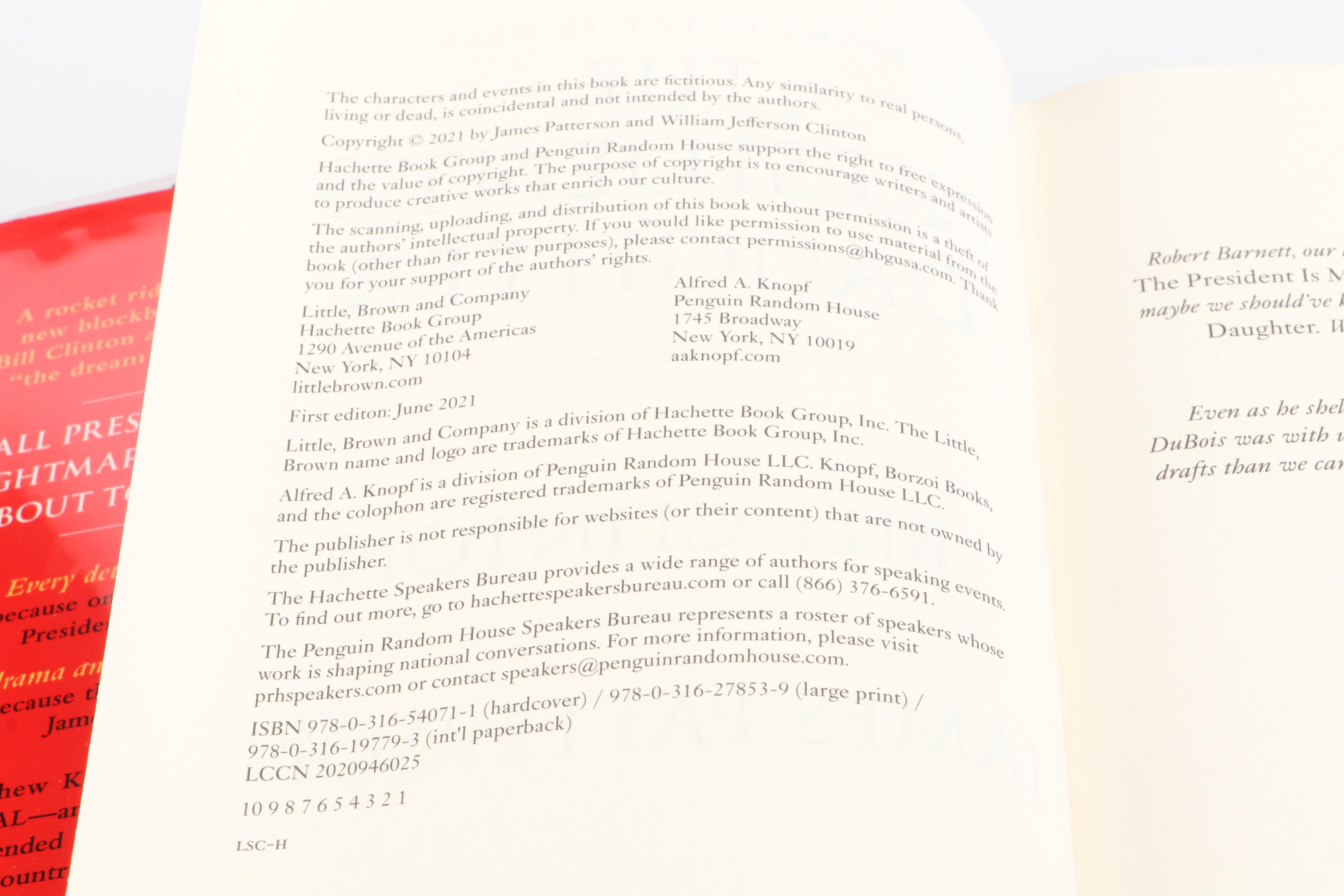 Bill Clinton and James Patterson Signed Book with Rudy Giuliani Signed Baseball