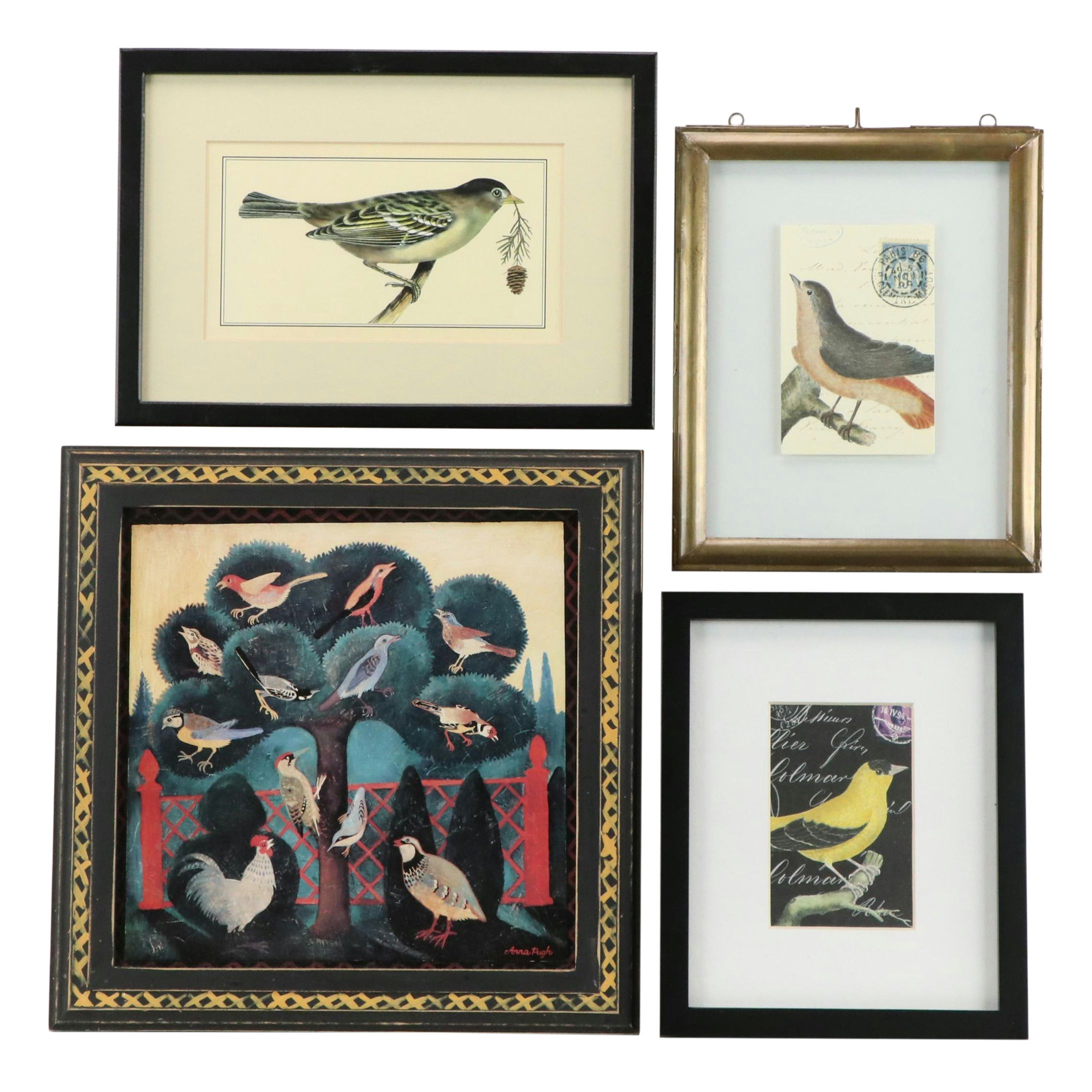 Ornithological Offset Lithographs Including "Dawn Chorus" After Anna