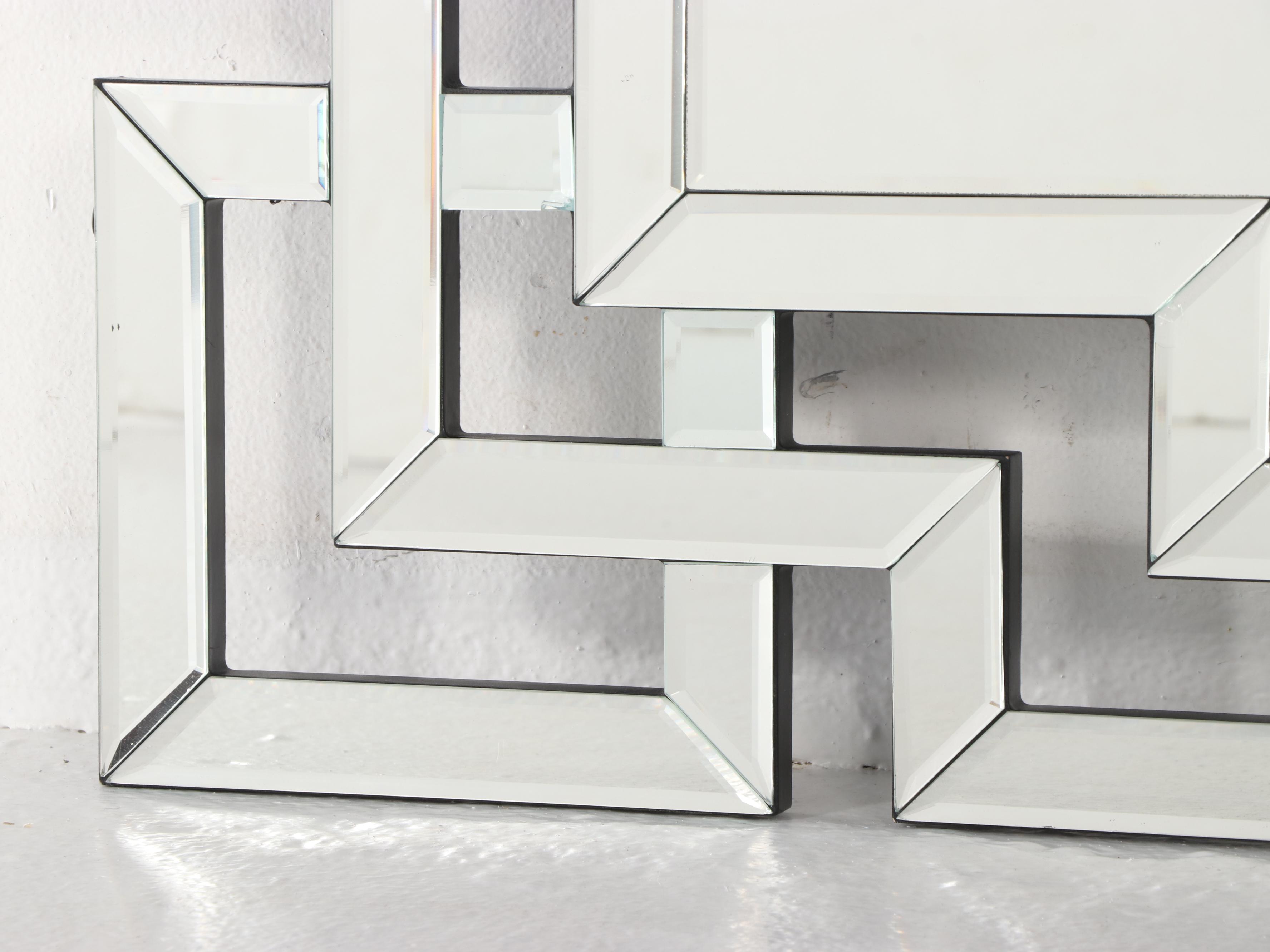 Z Gallerie Interlocking Greek Key Motif Wall Mirror