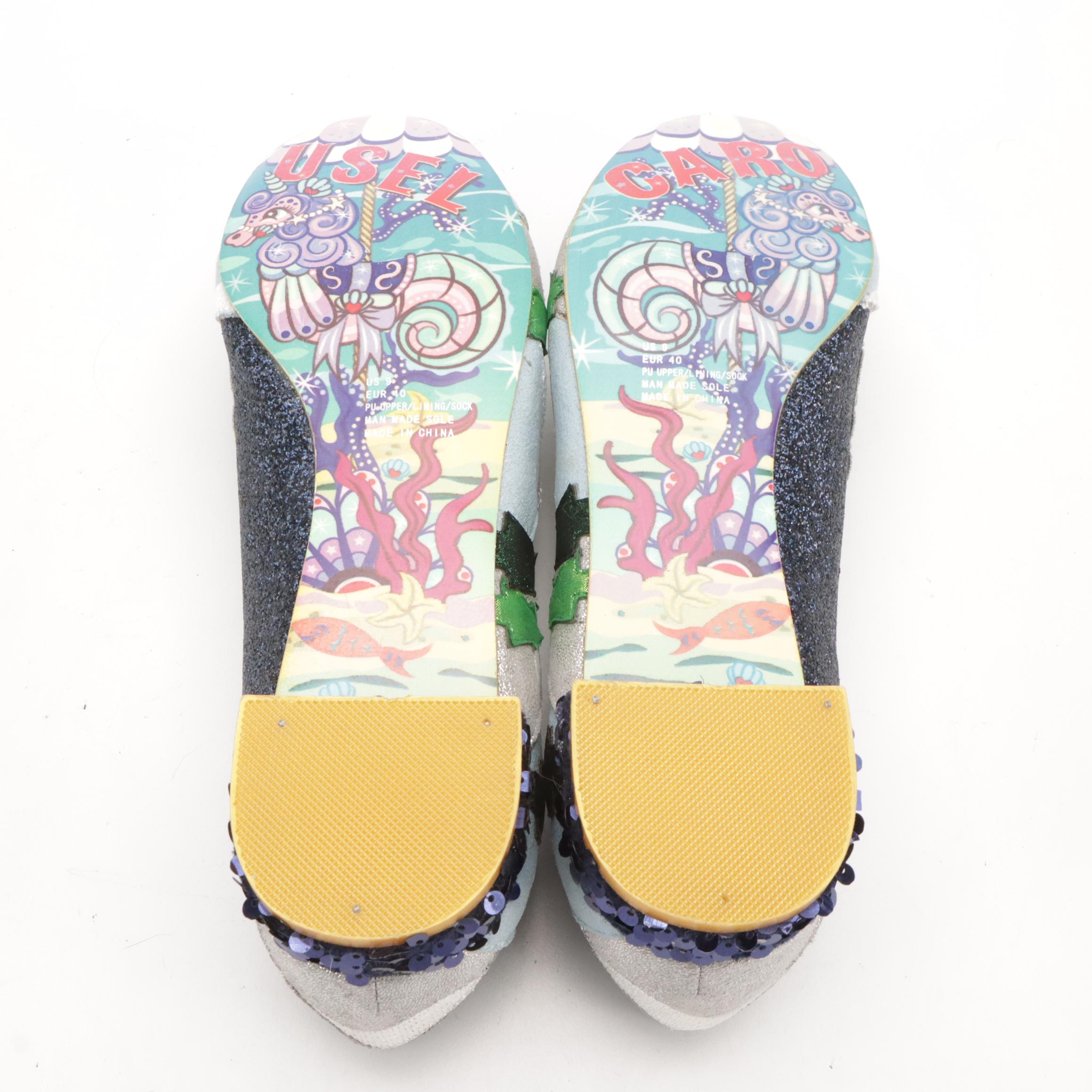 Irregular Choice "Coochy Coo" and "Binksy Bear" Embellished Flats in Boxes
