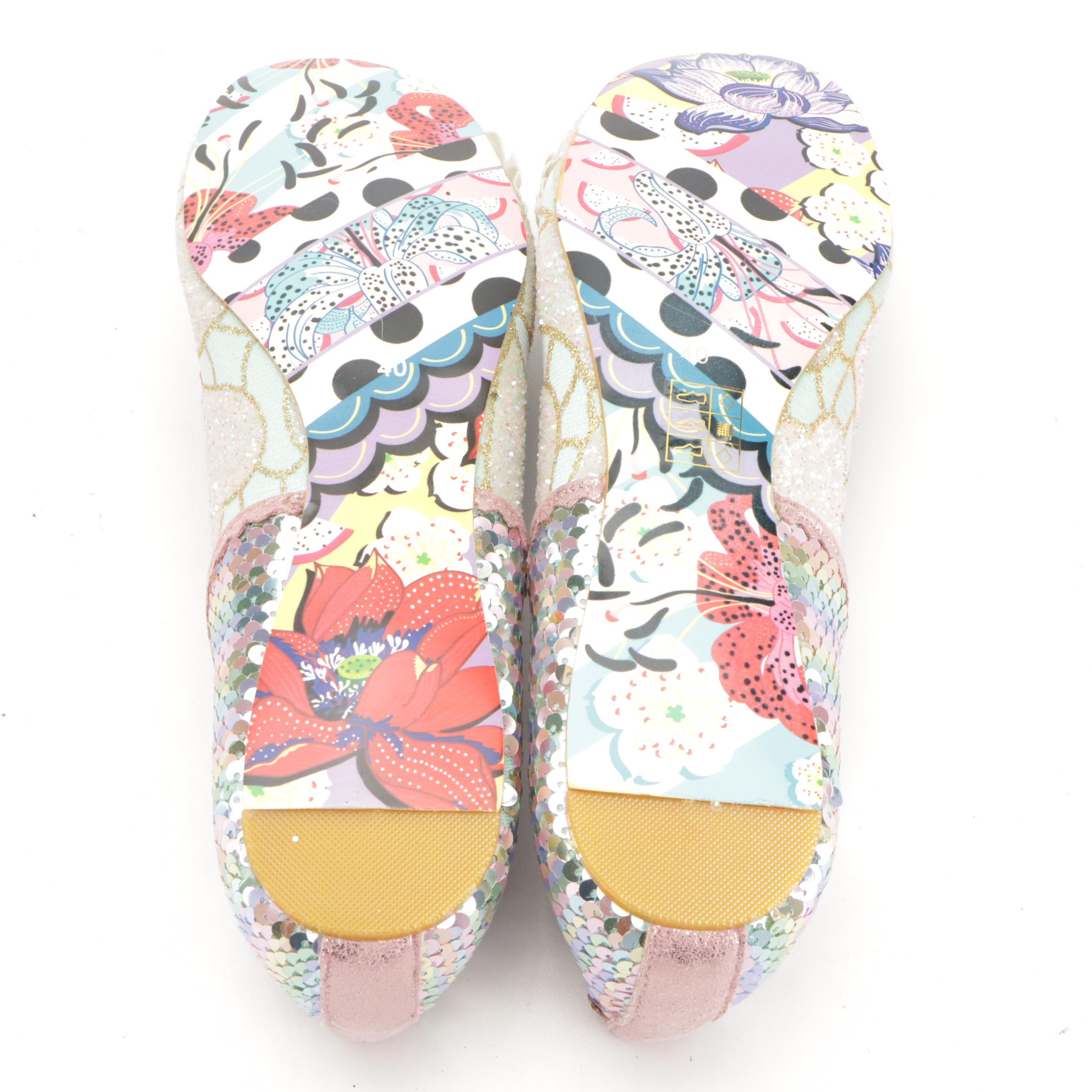 Irregular Choice "Coochy Coo" and "Binksy Bear" Embellished Flats in Boxes