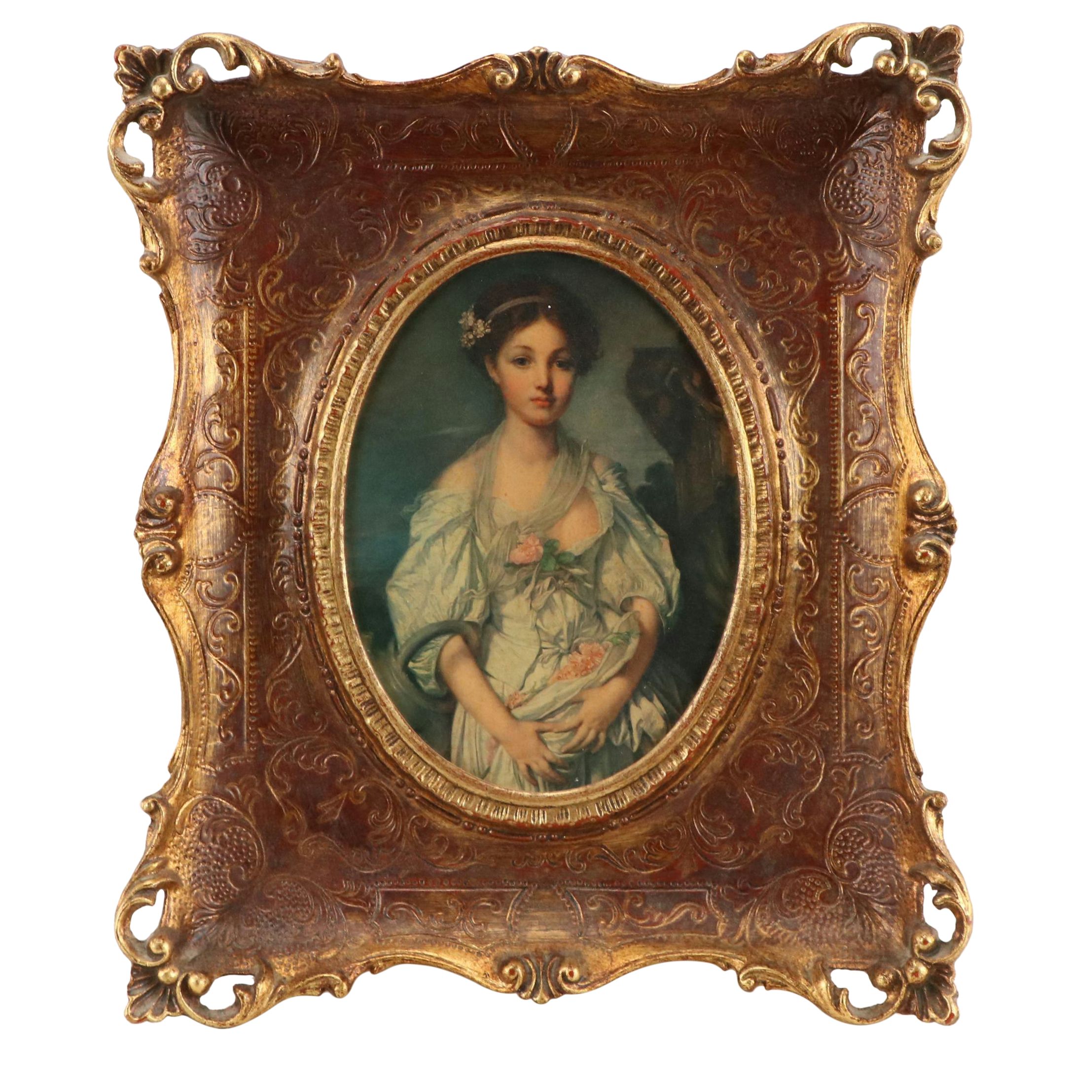 Collotype After Jean-Baptiste Greuze "La Cruche Cassée," Late 19th Century