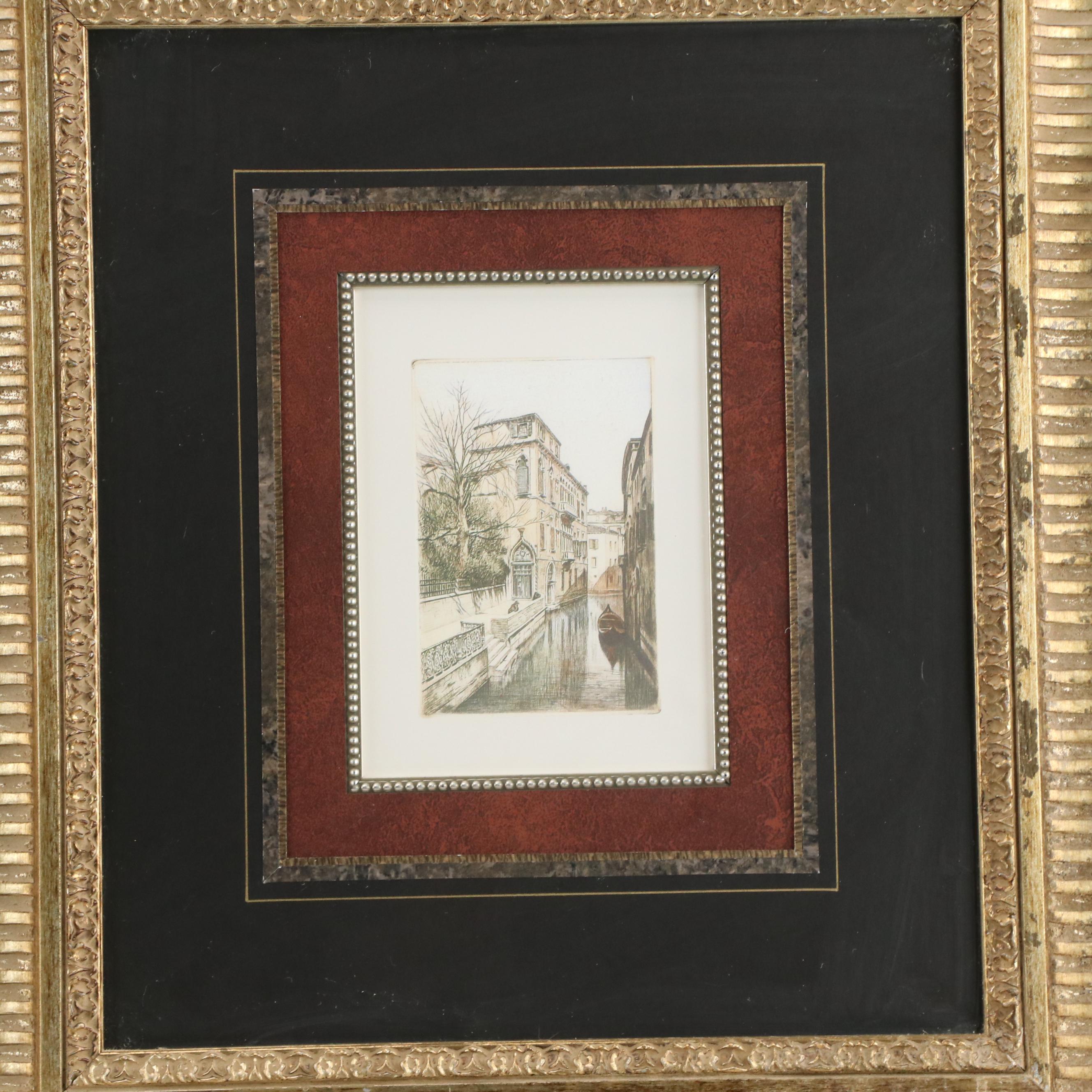 Offset Lithographs of Venetian Canal Scenes